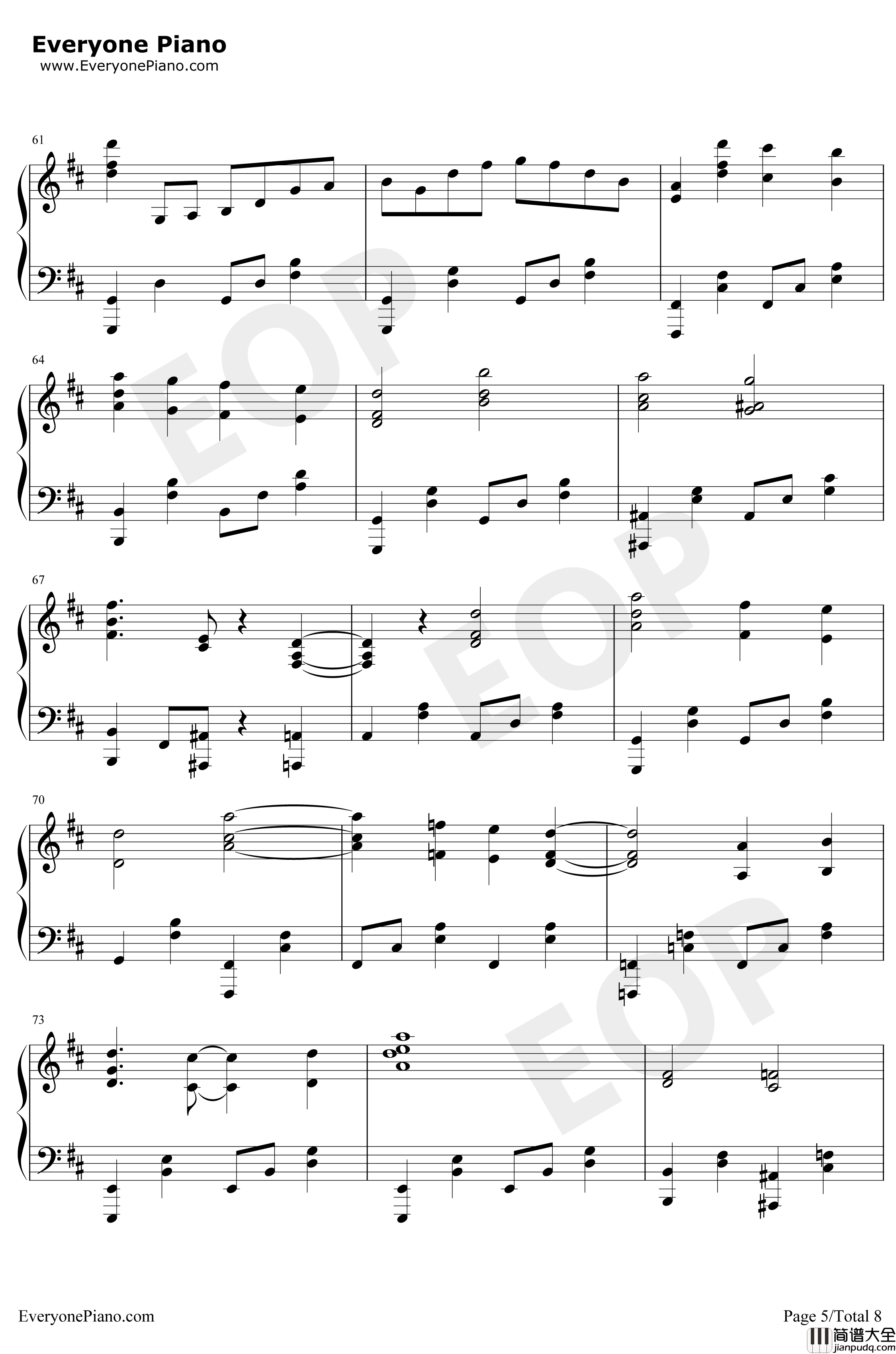 荒野的寿飞行队OP钢琴谱_ZAQ