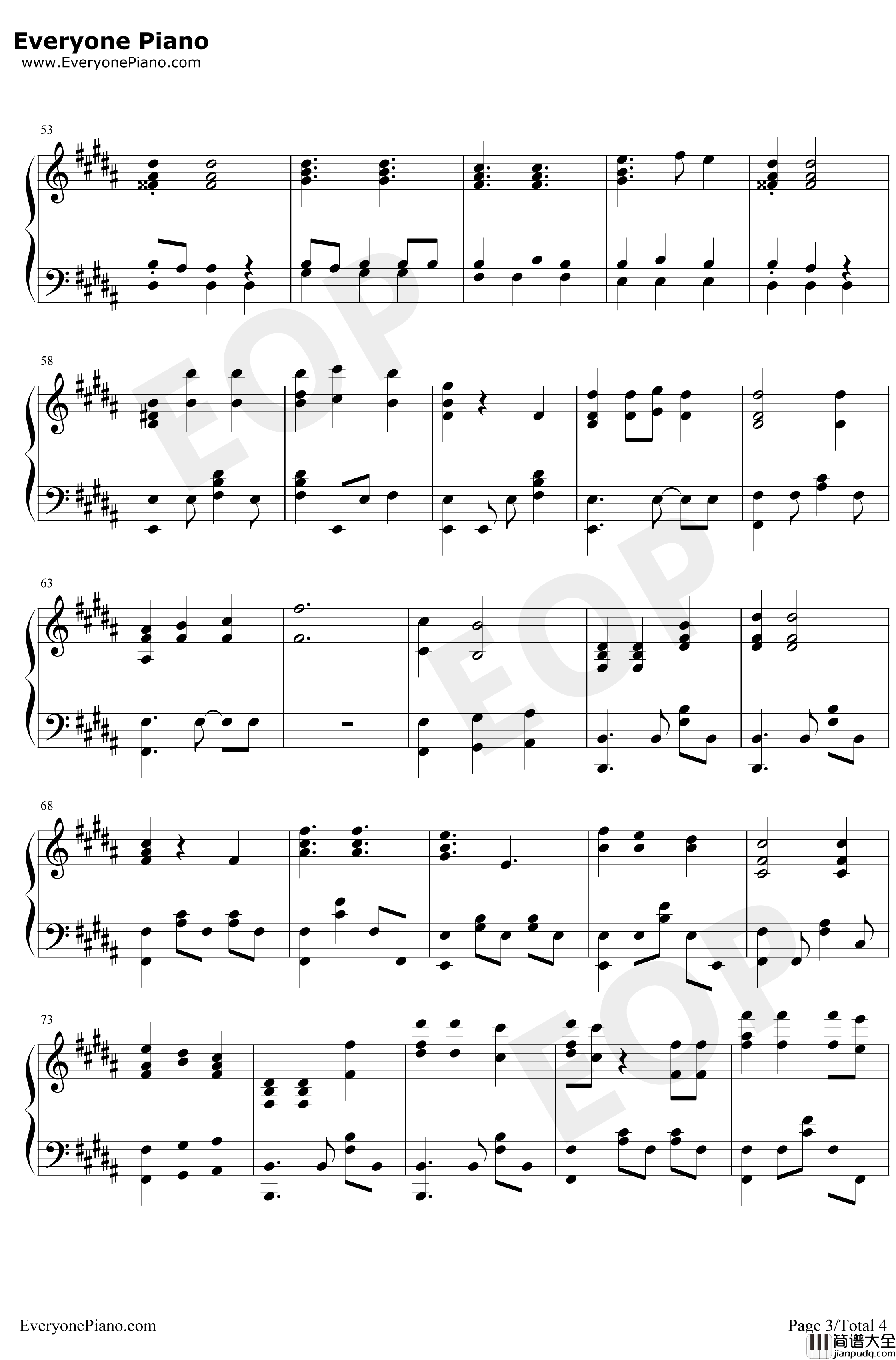 Lucky_Ending钢琴谱_Vickeblanka_水果篮子ED