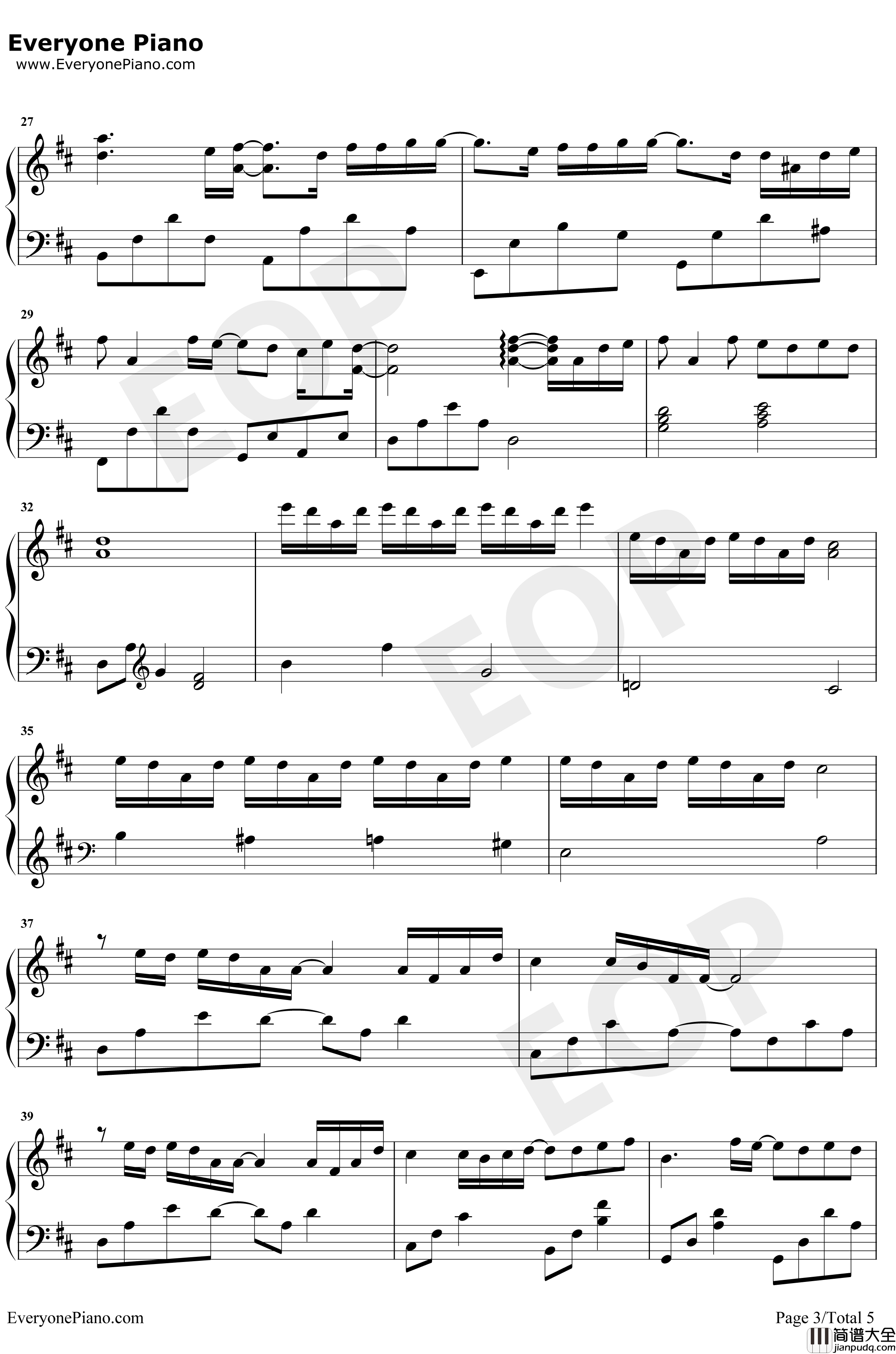 单向箭头钢琴谱_双笙