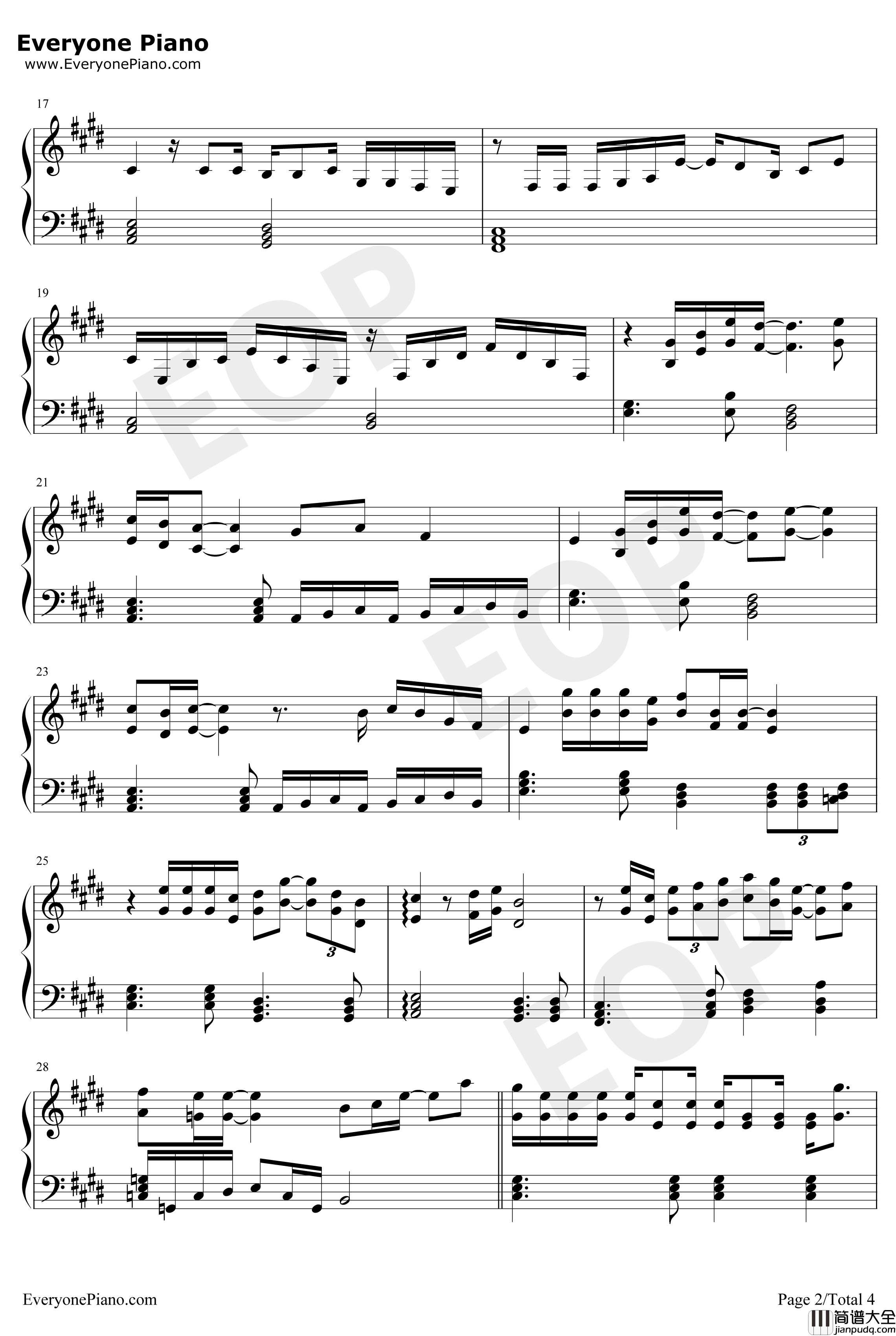 Love_Is_Like_A_Tide钢琴谱_理查德克莱德曼