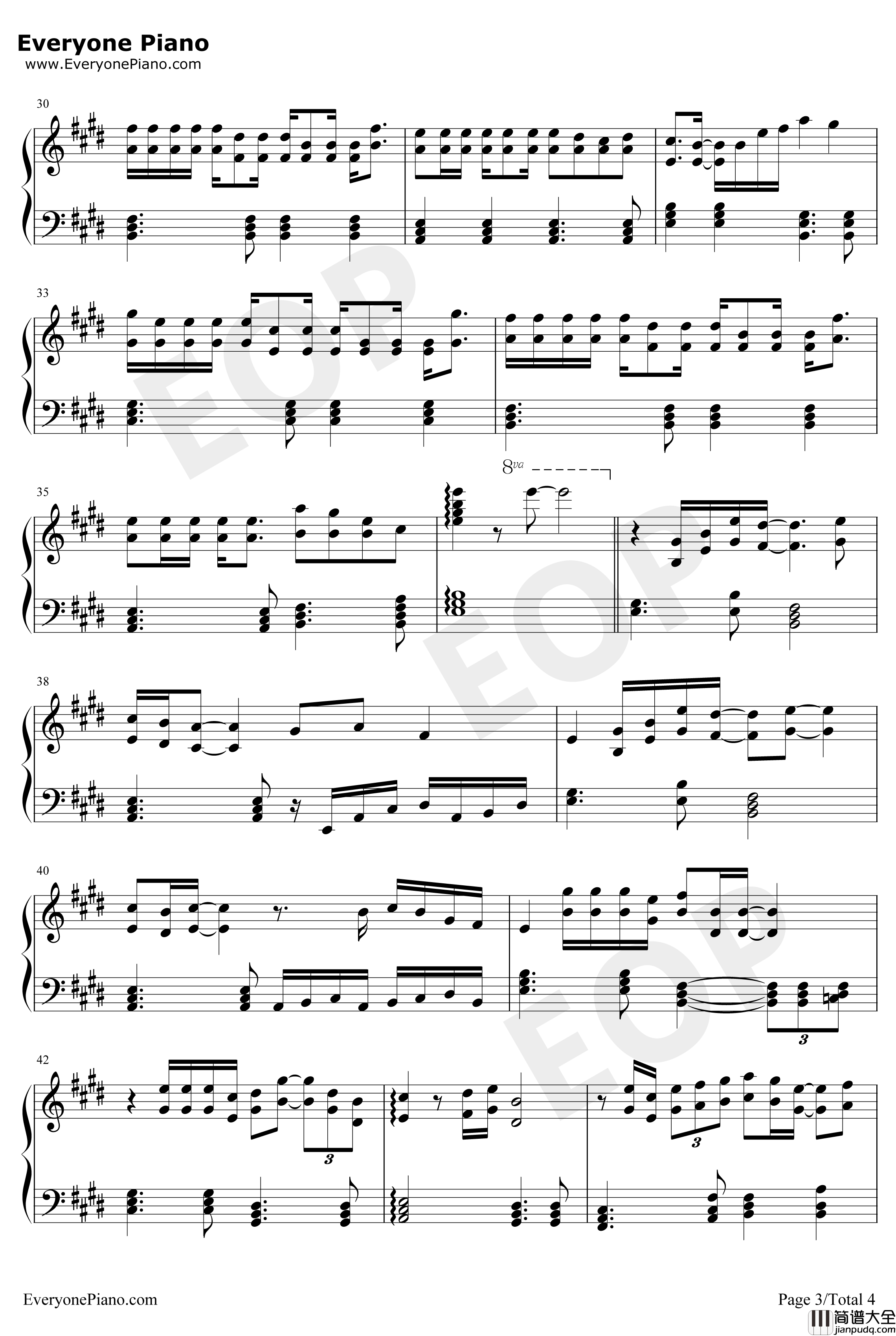 Love_Is_Like_A_Tide钢琴谱_理查德克莱德曼