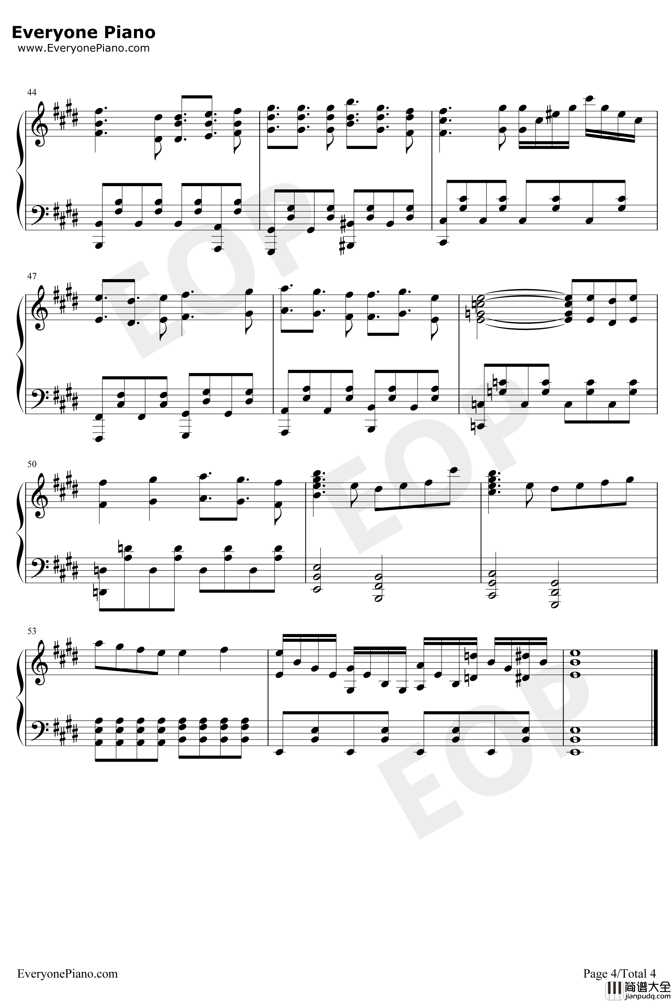 DashDaaash钢琴谱_風男塾_拾又之国OP