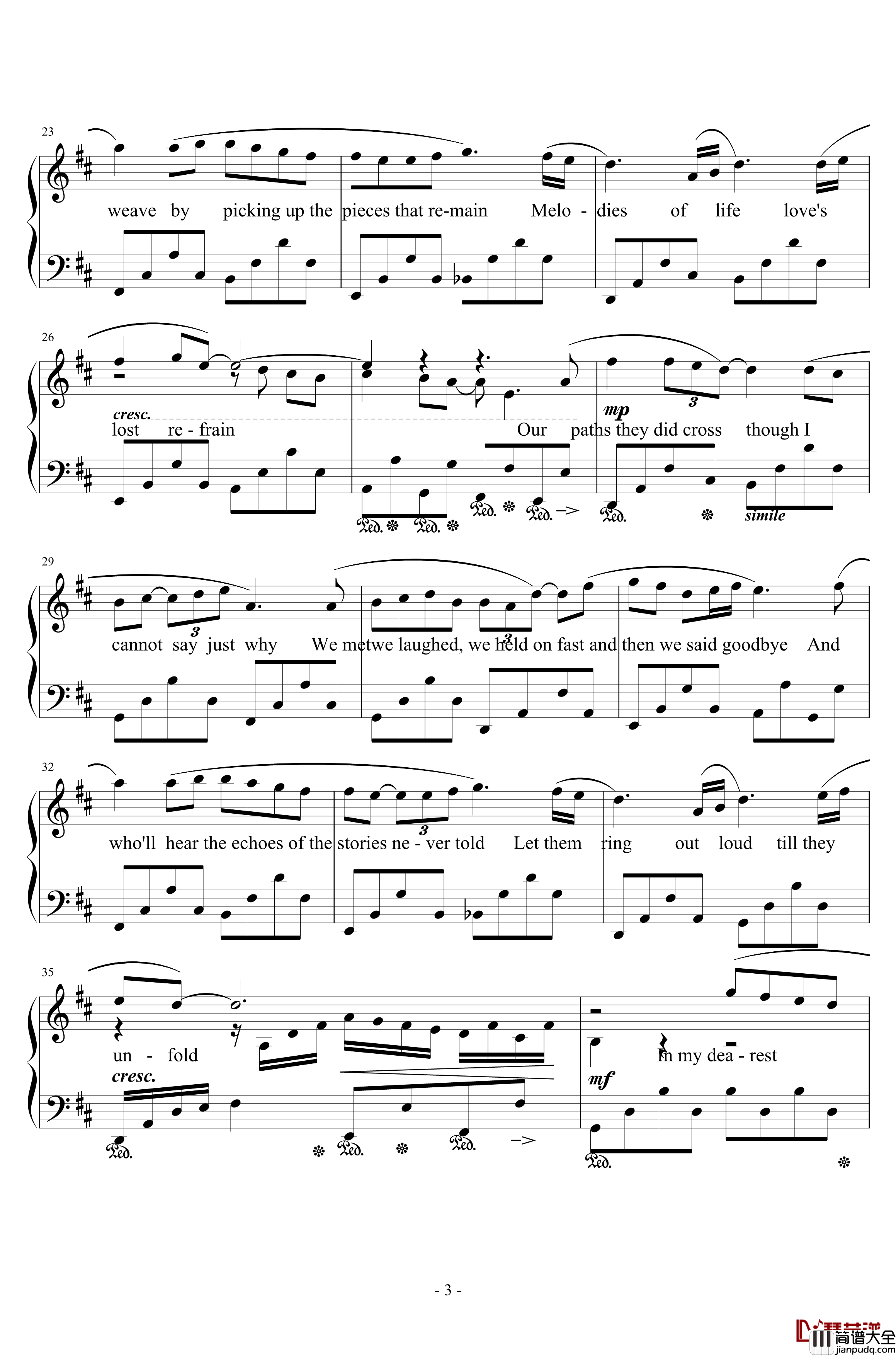 Melodies_of_Life钢琴谱_Susan_Calloway_A_Place_to_Call_Home