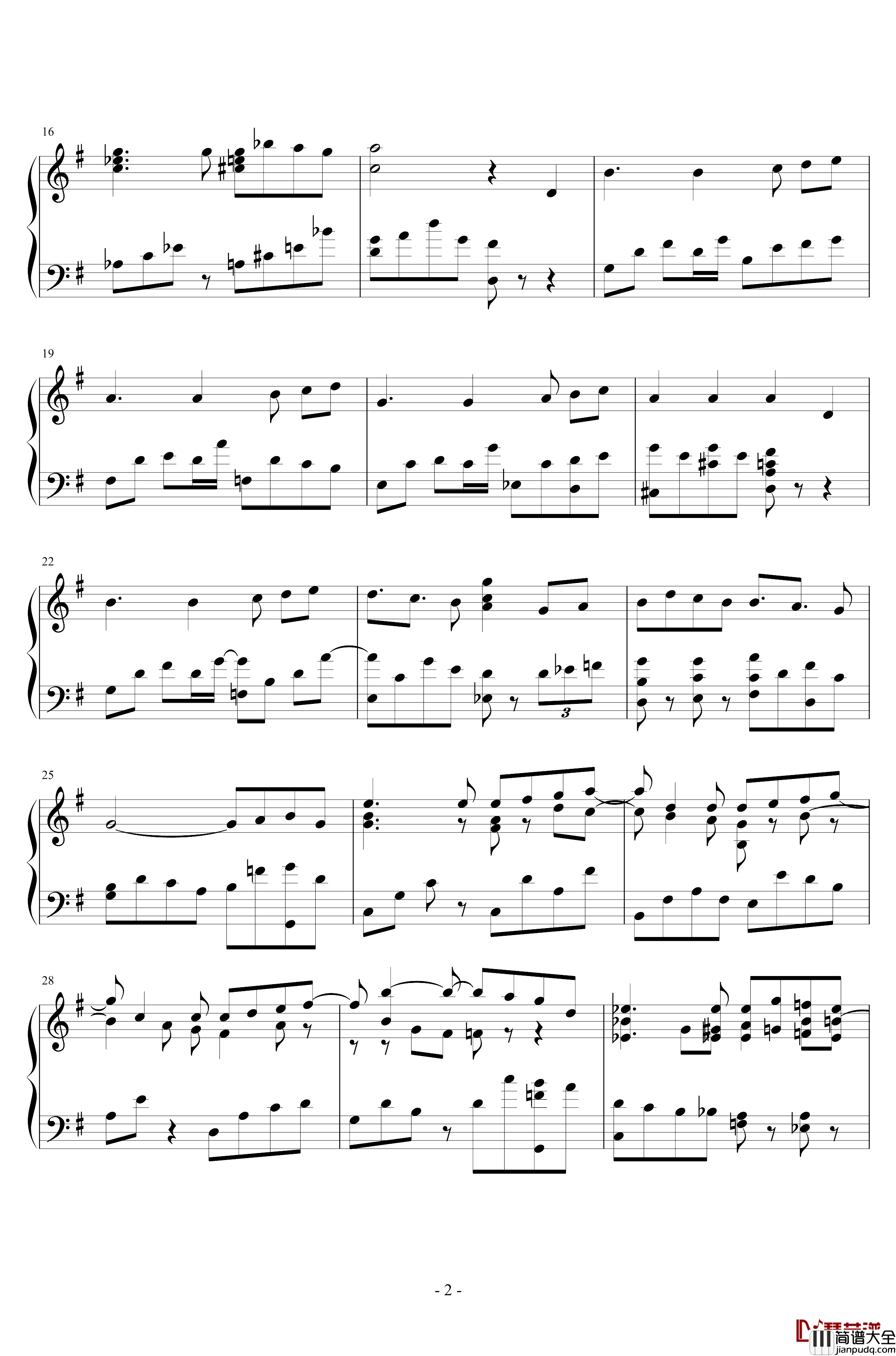 初秋回忆钢琴谱_姐姐的吉他