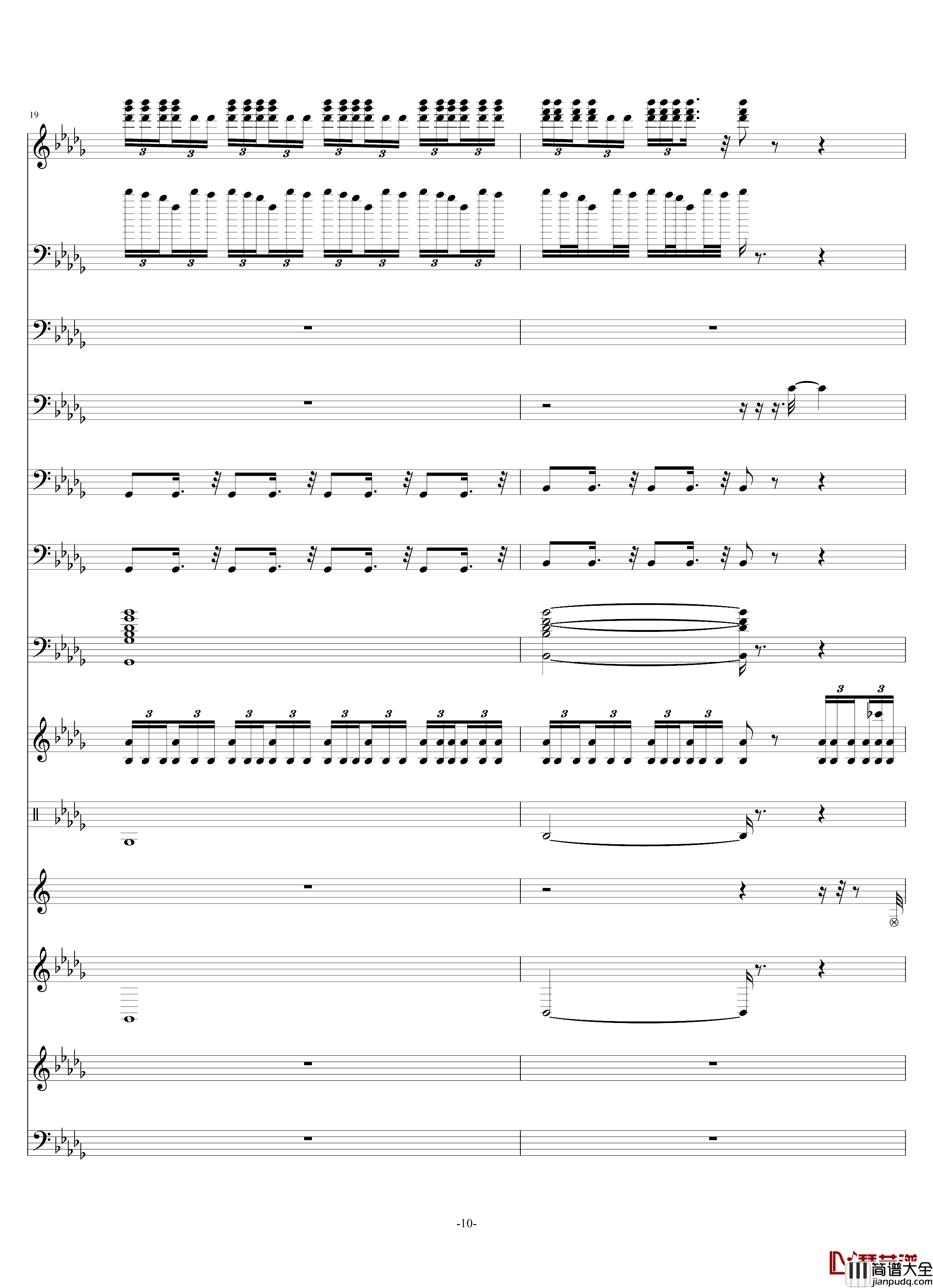 流浪地球十分钟管弦组曲钢琴谱_总谱_流浪地球