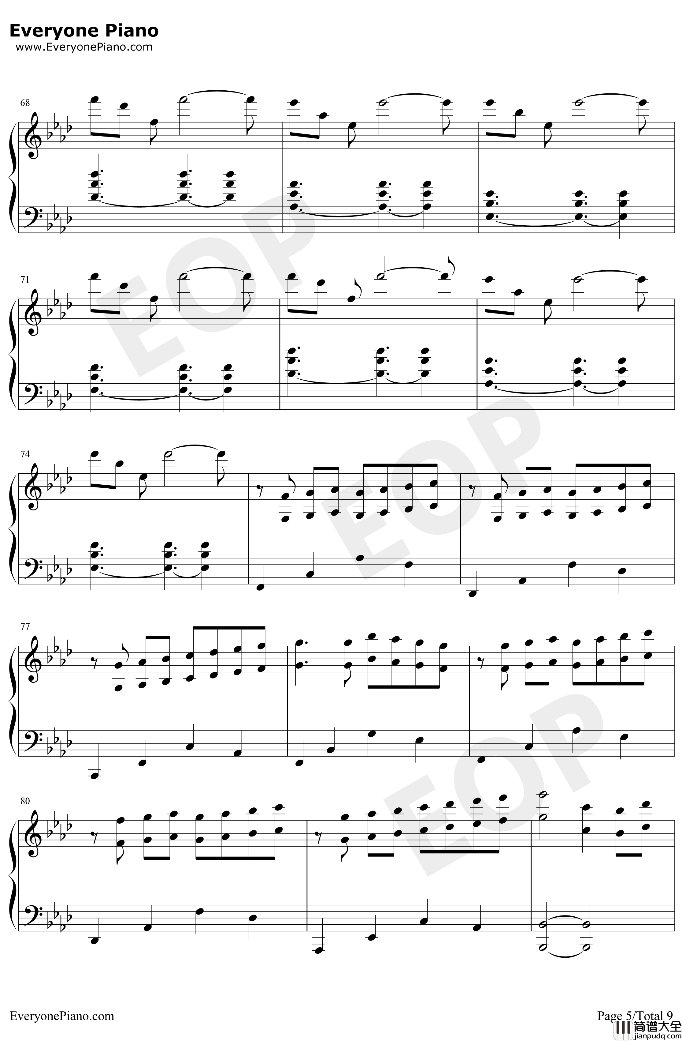 All_of_Me钢琴谱_马克西姆_我的一切_马克西姆