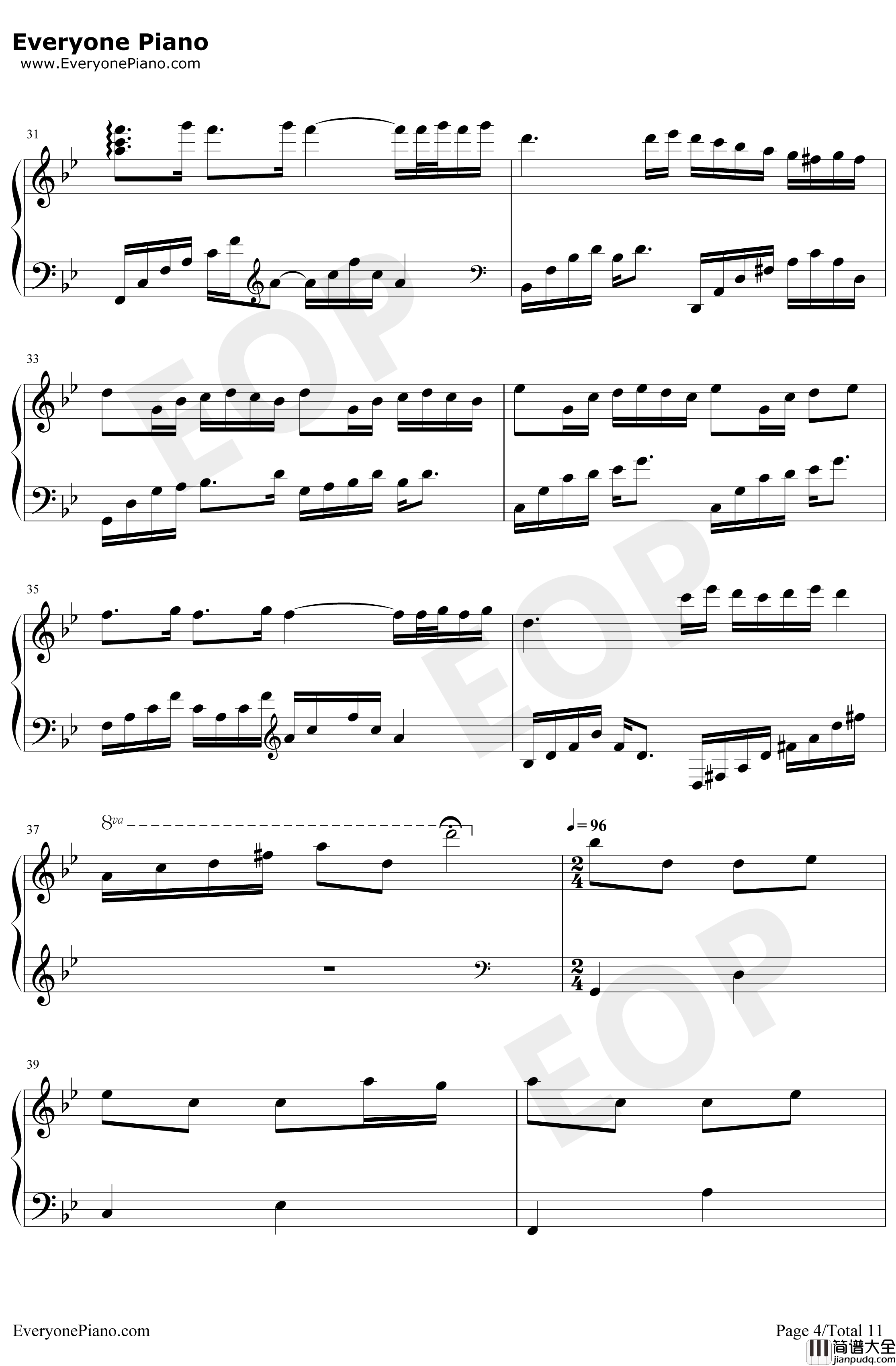 梦中的婚礼钢琴谱_理查德·克莱德曼_梦幻改编版