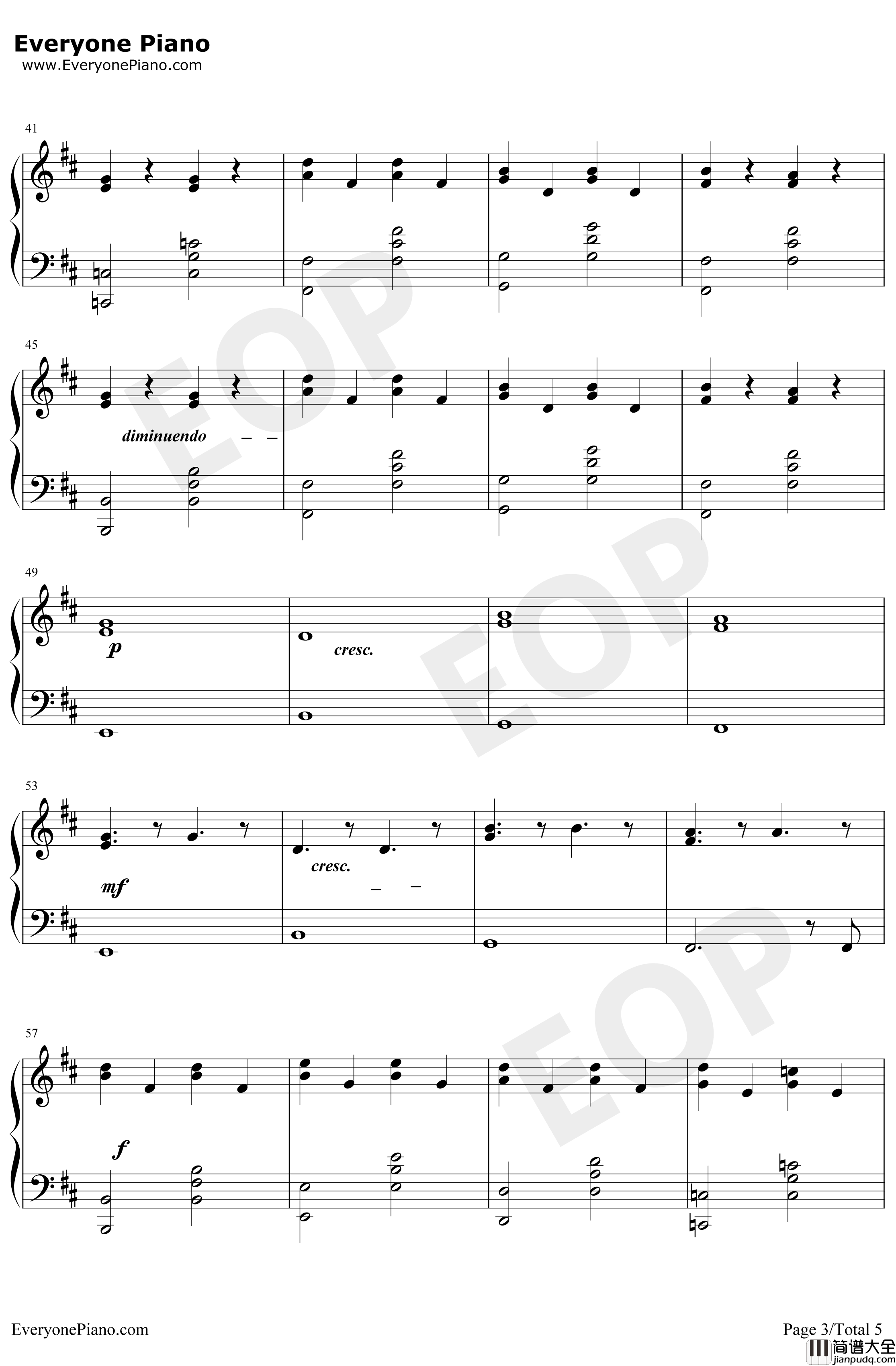 Deutschland钢琴谱_Rammstein