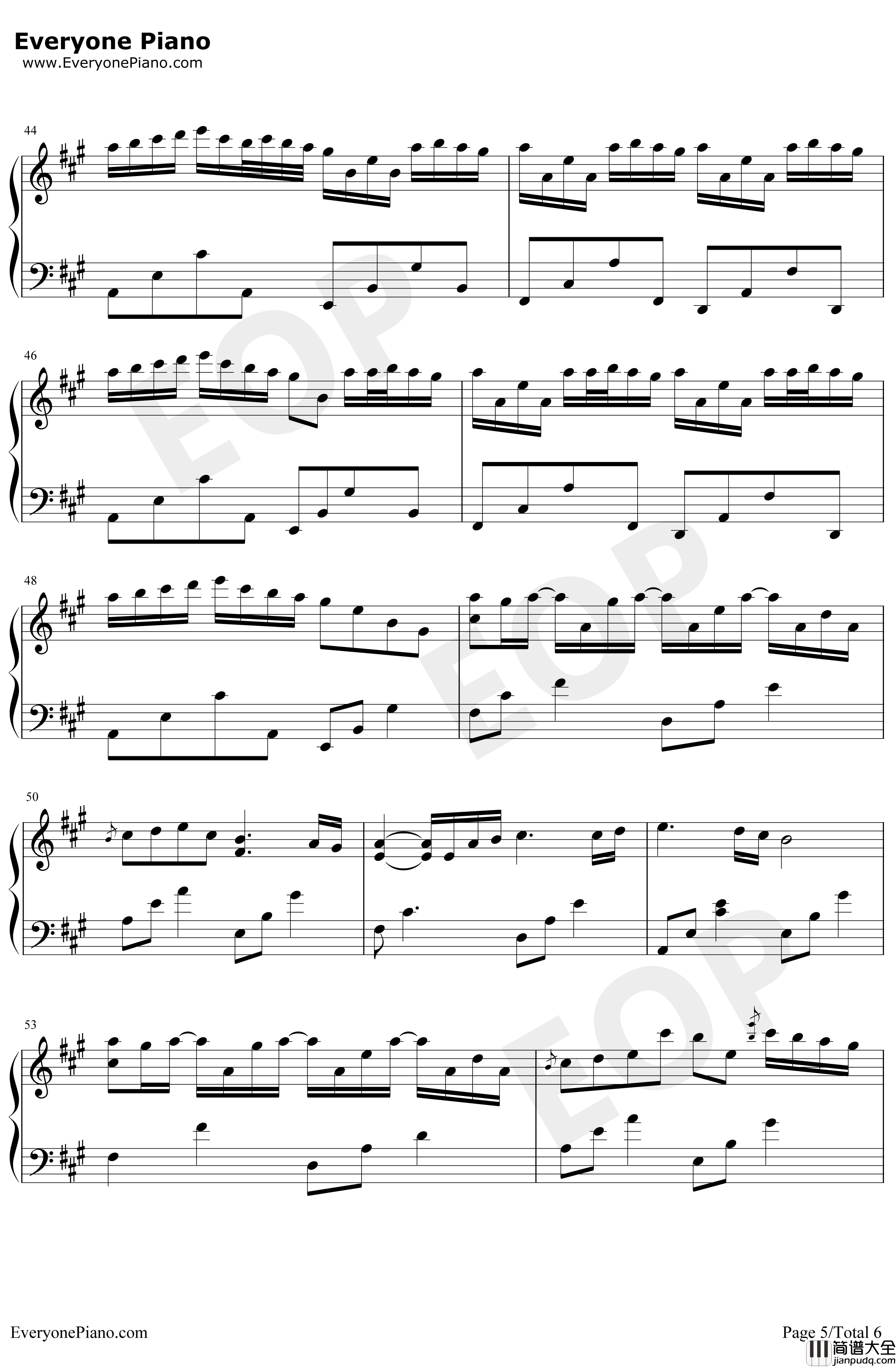 你的心河钢琴谱_李闰珉_怀旧十周年版