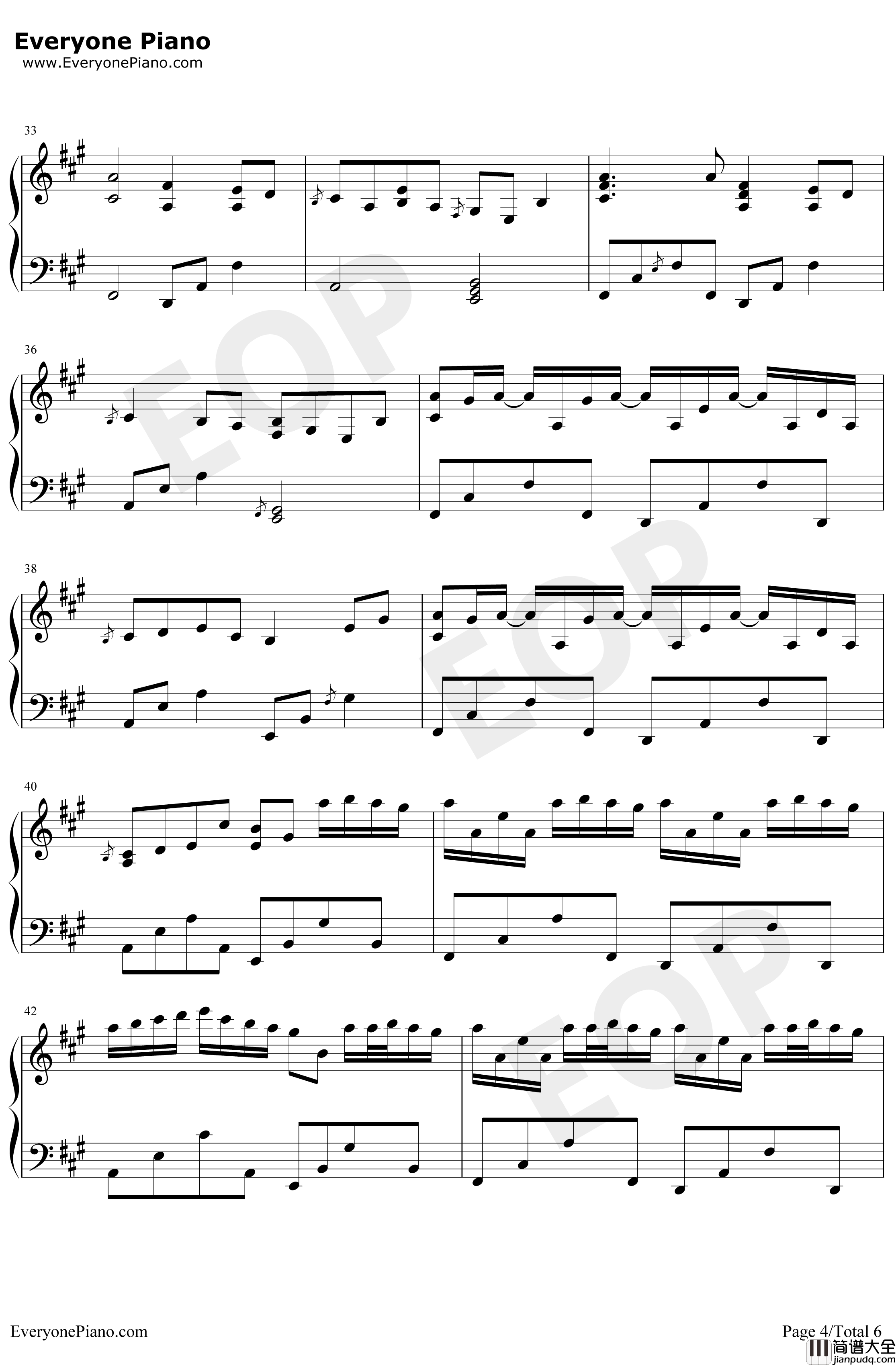 你的心河钢琴谱_李闰珉_怀旧十周年版