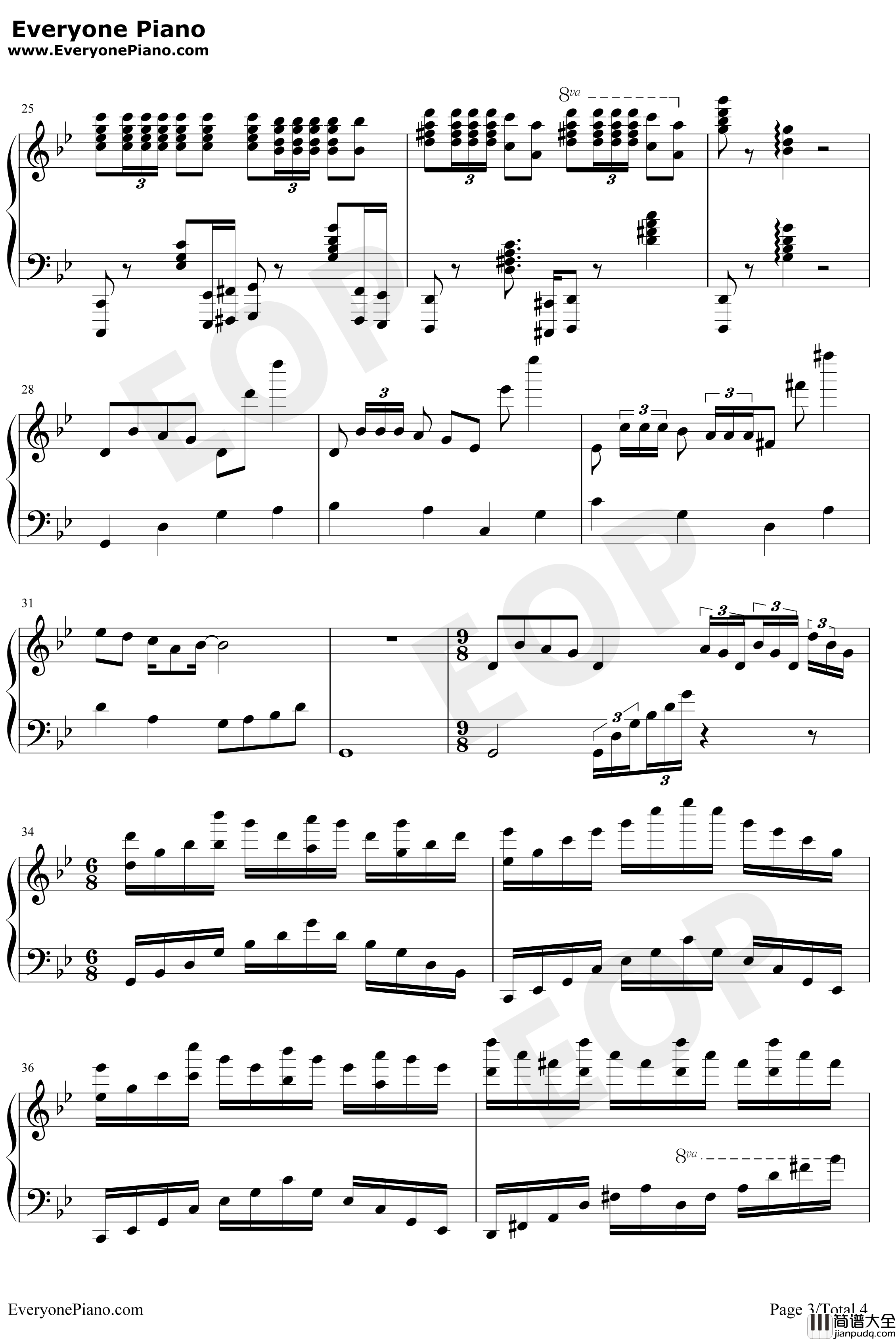 Jingle_Bells钢琴谱_JamesLordPierpont_爵士版