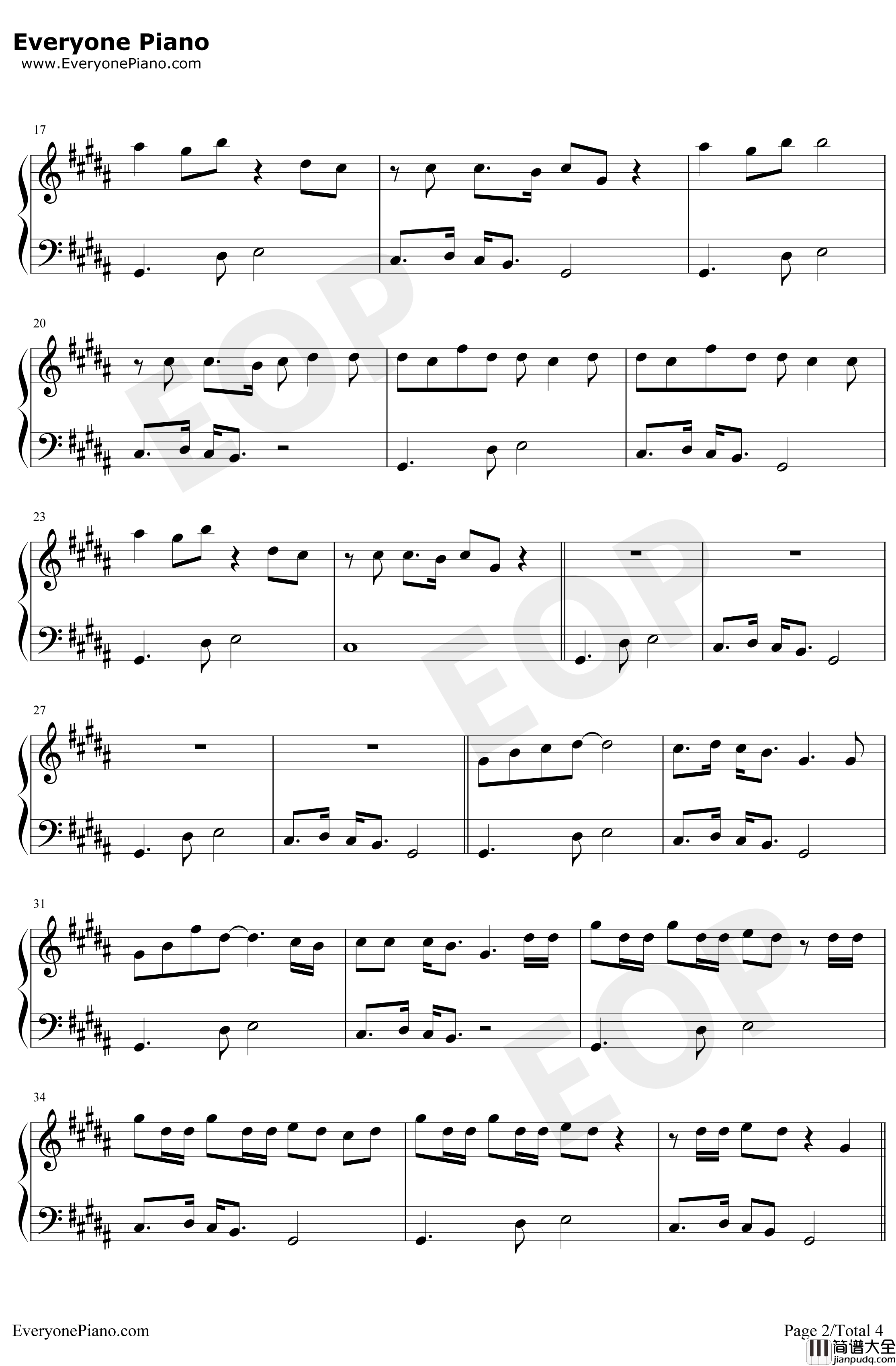 My_Strange_Addiction钢琴谱_BillieEilish