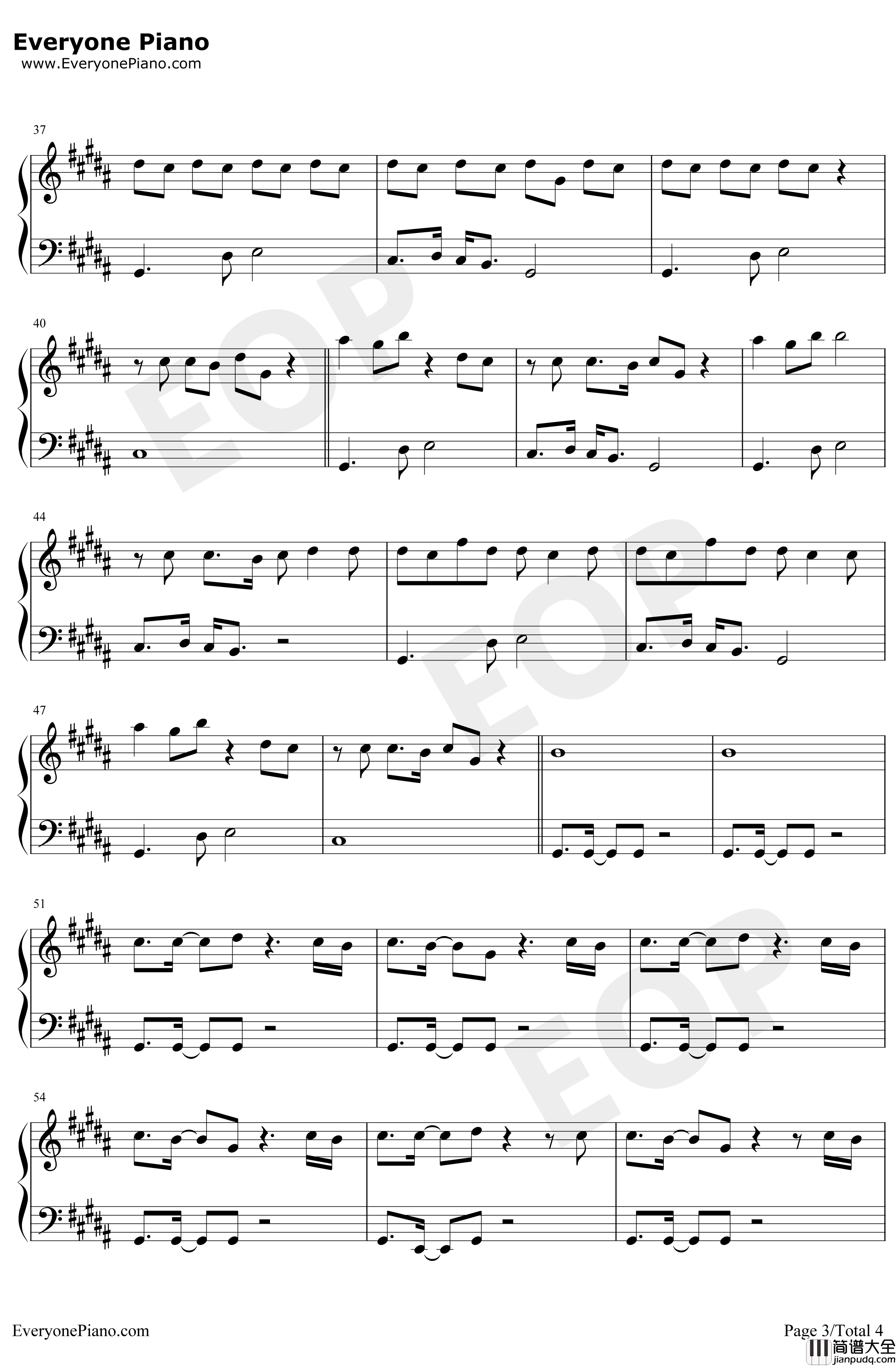 My_Strange_Addiction钢琴谱_BillieEilish