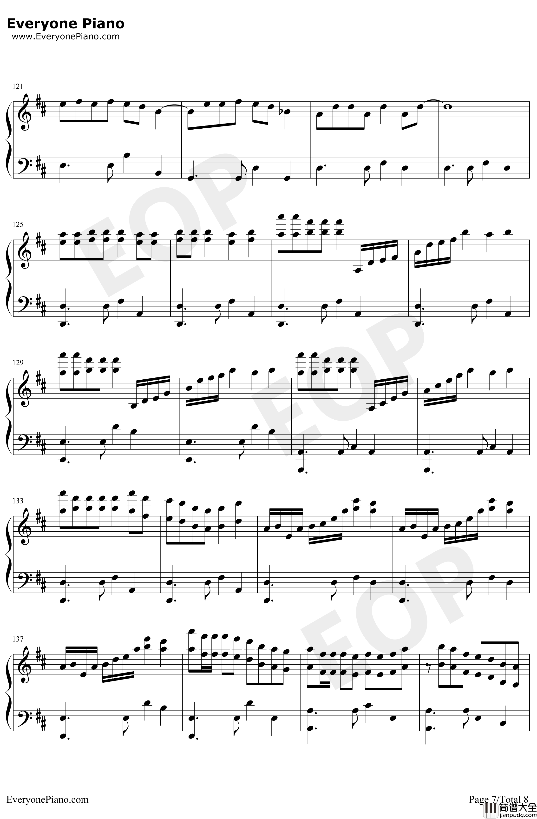 中国狂想曲钢琴谱_马克西姆