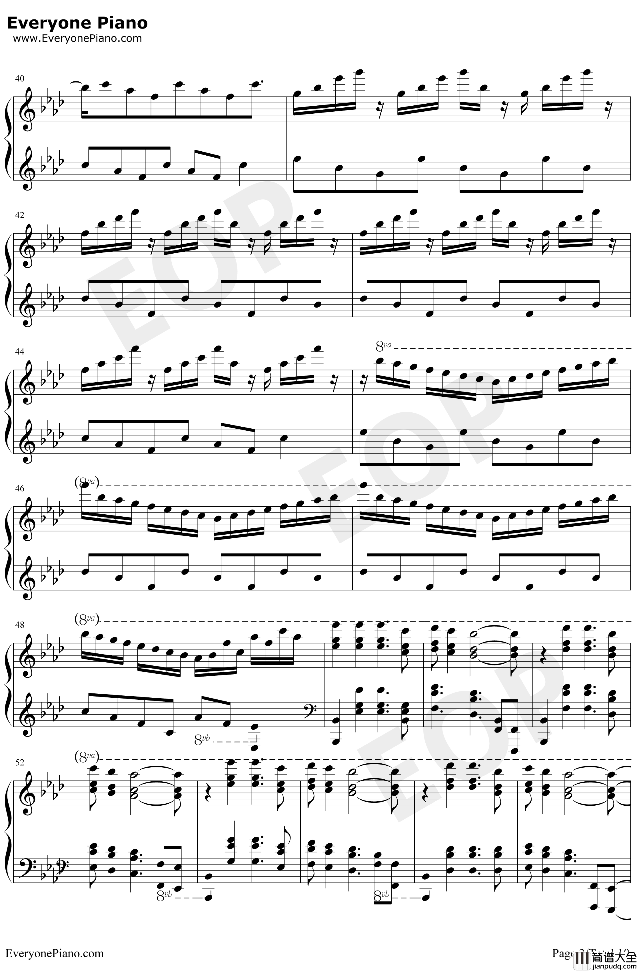 Clocks钢琴谱_马克西姆