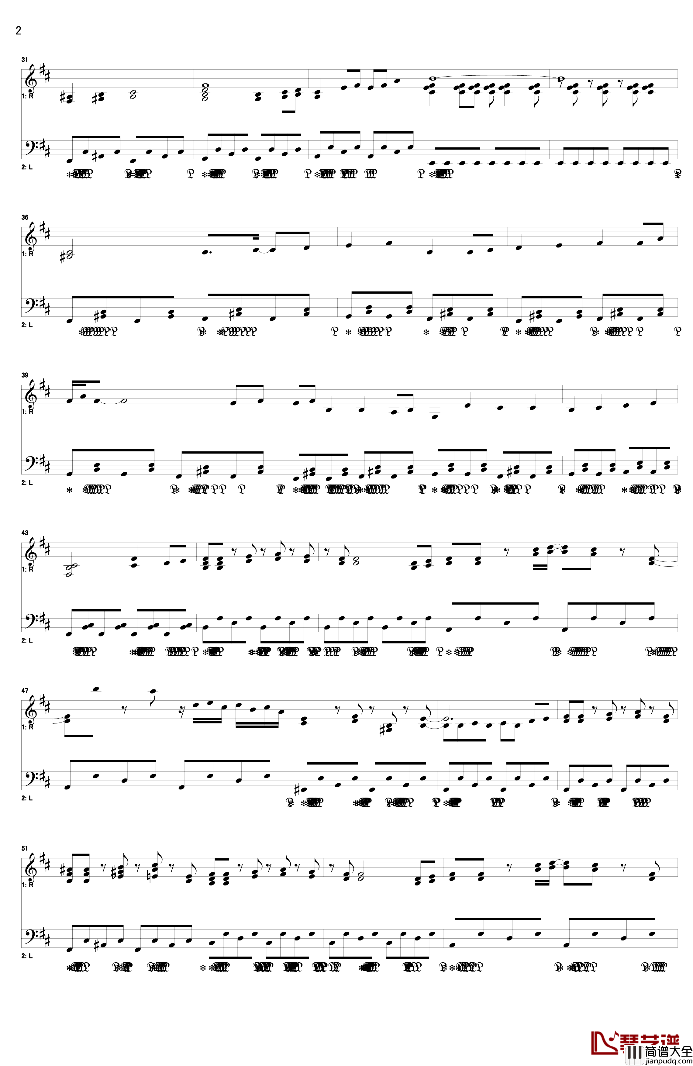 Fall_of_Fall_~_秋意渐浓之瀑钢琴谱_东方风神录_东方project