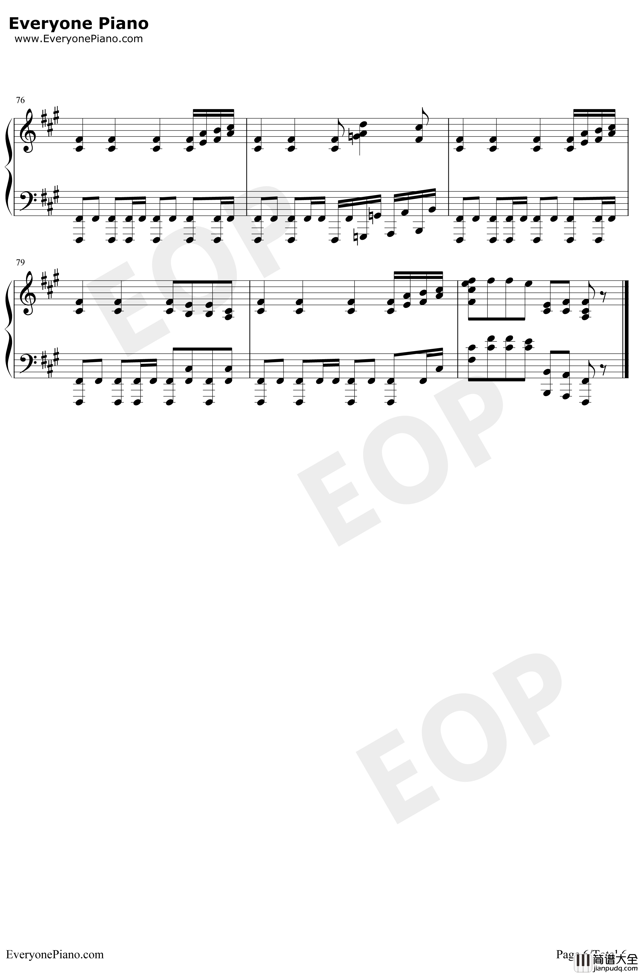 极乐净土钢琴谱_GARNiDELiA_合音版