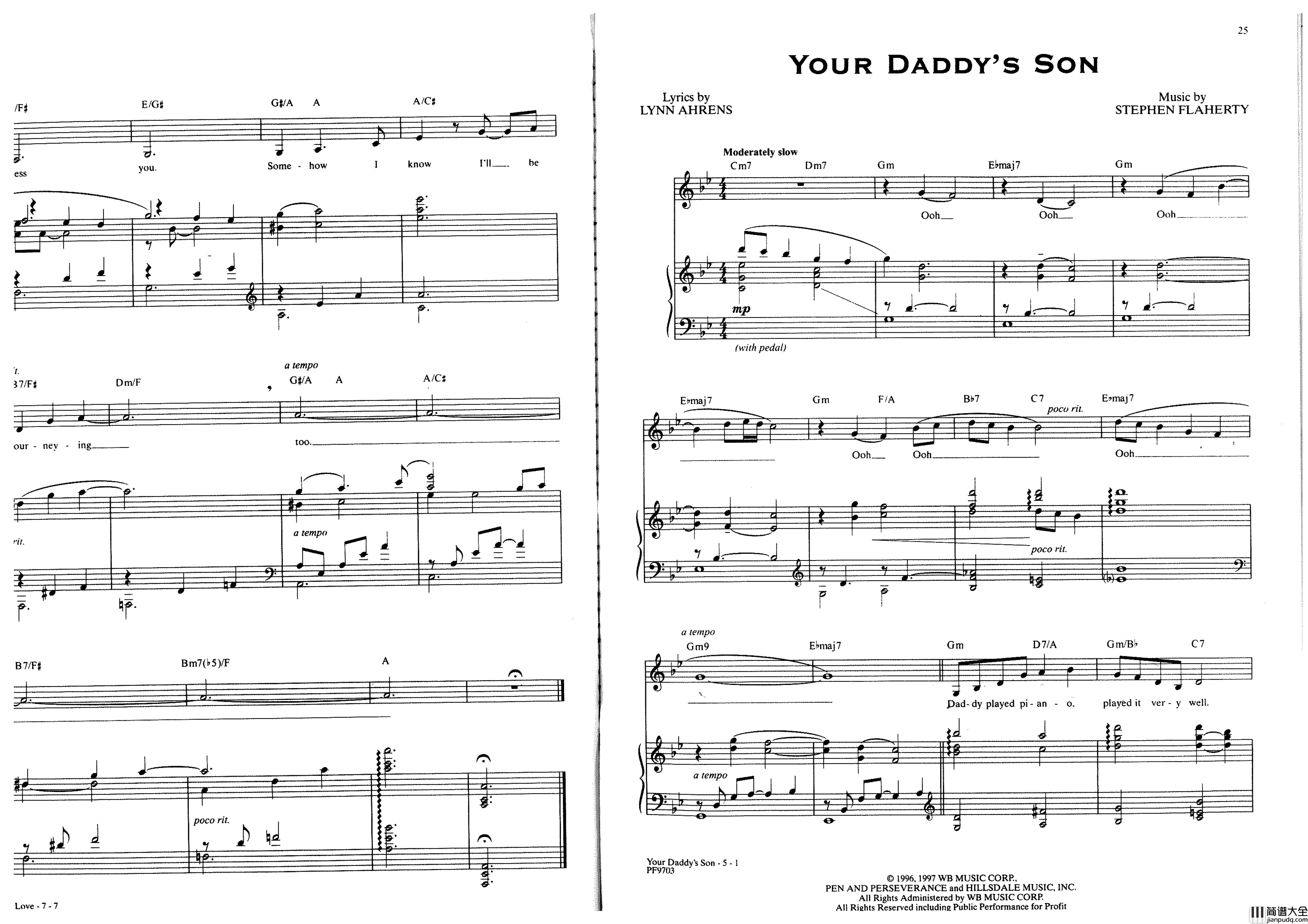 Ragtime全集钢琴谱_Stephen_Flaherty