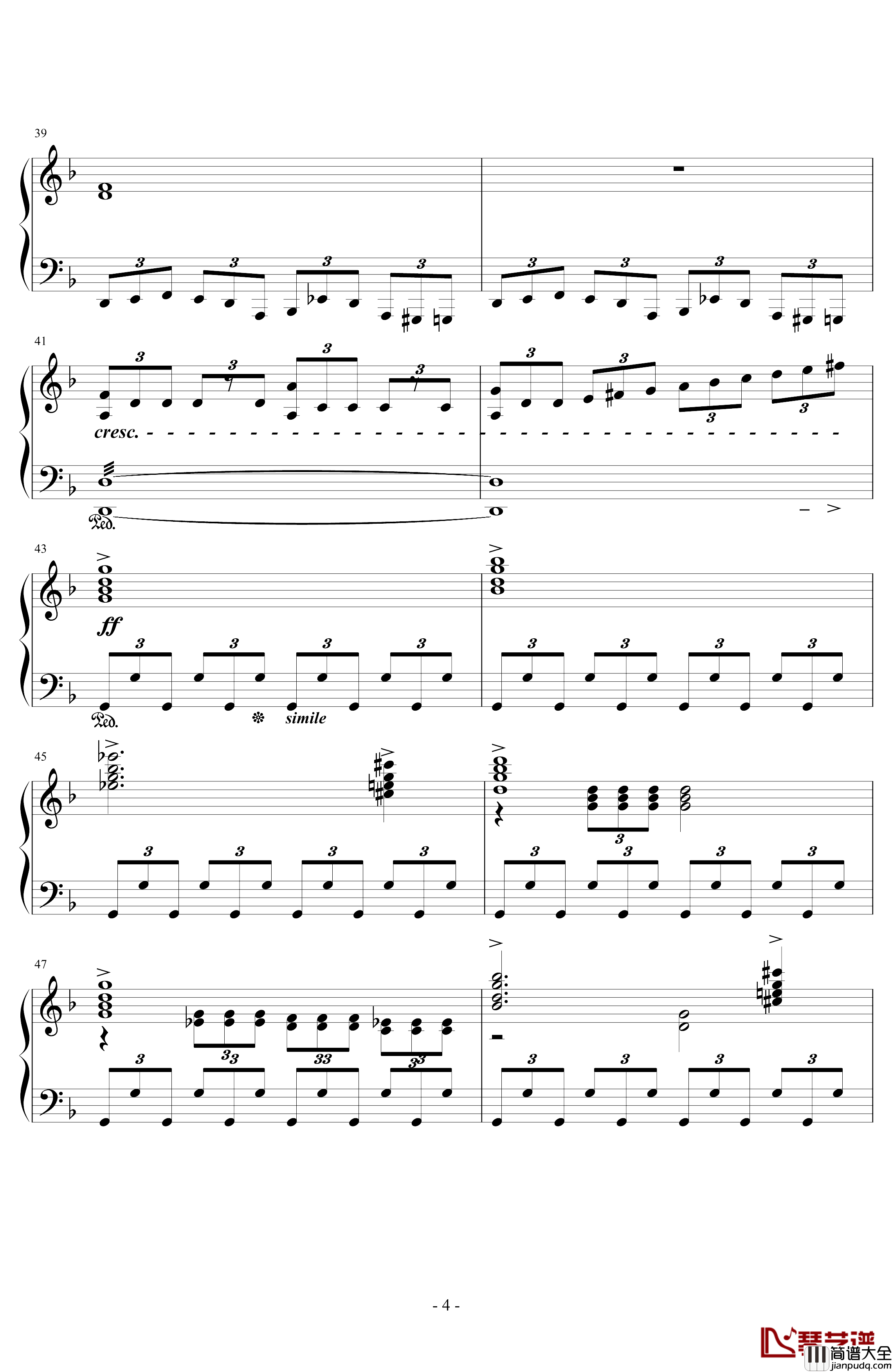 Opening~Bombing_Mission钢琴谱_FFVII_浜口史郎