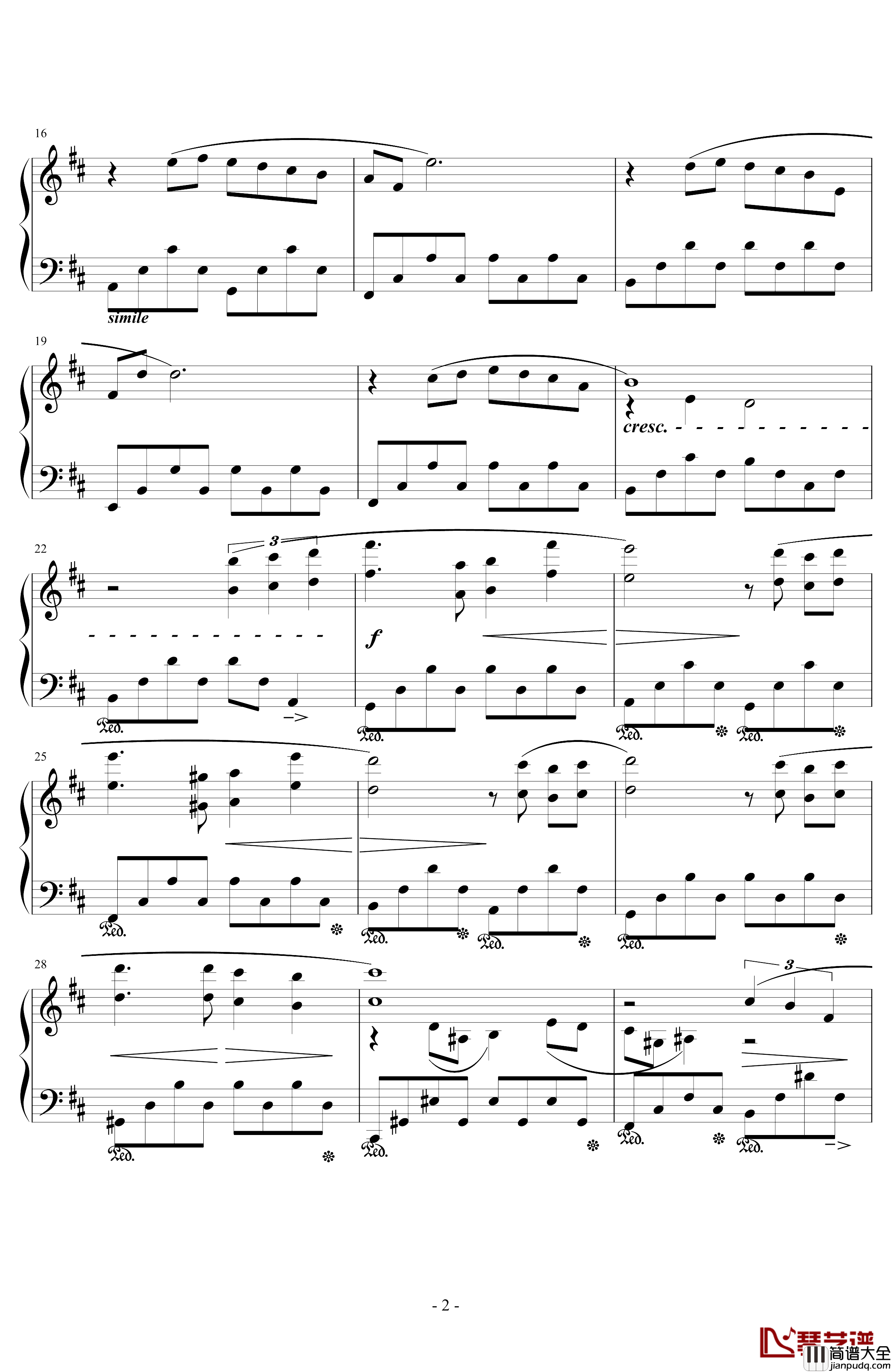 Theme_of_Love钢琴谱_FFIV_浜口史郎