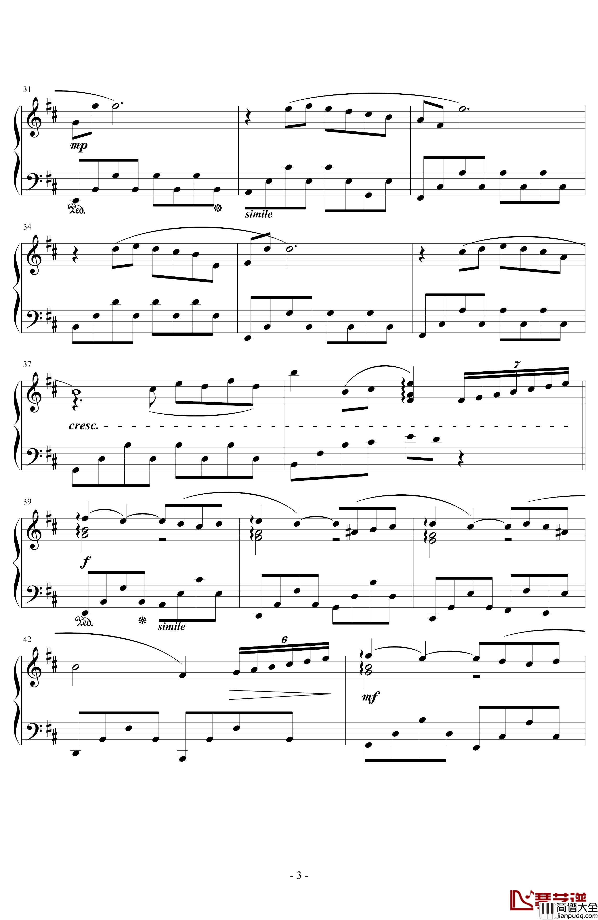 Theme_of_Love钢琴谱_FFIV_浜口史郎