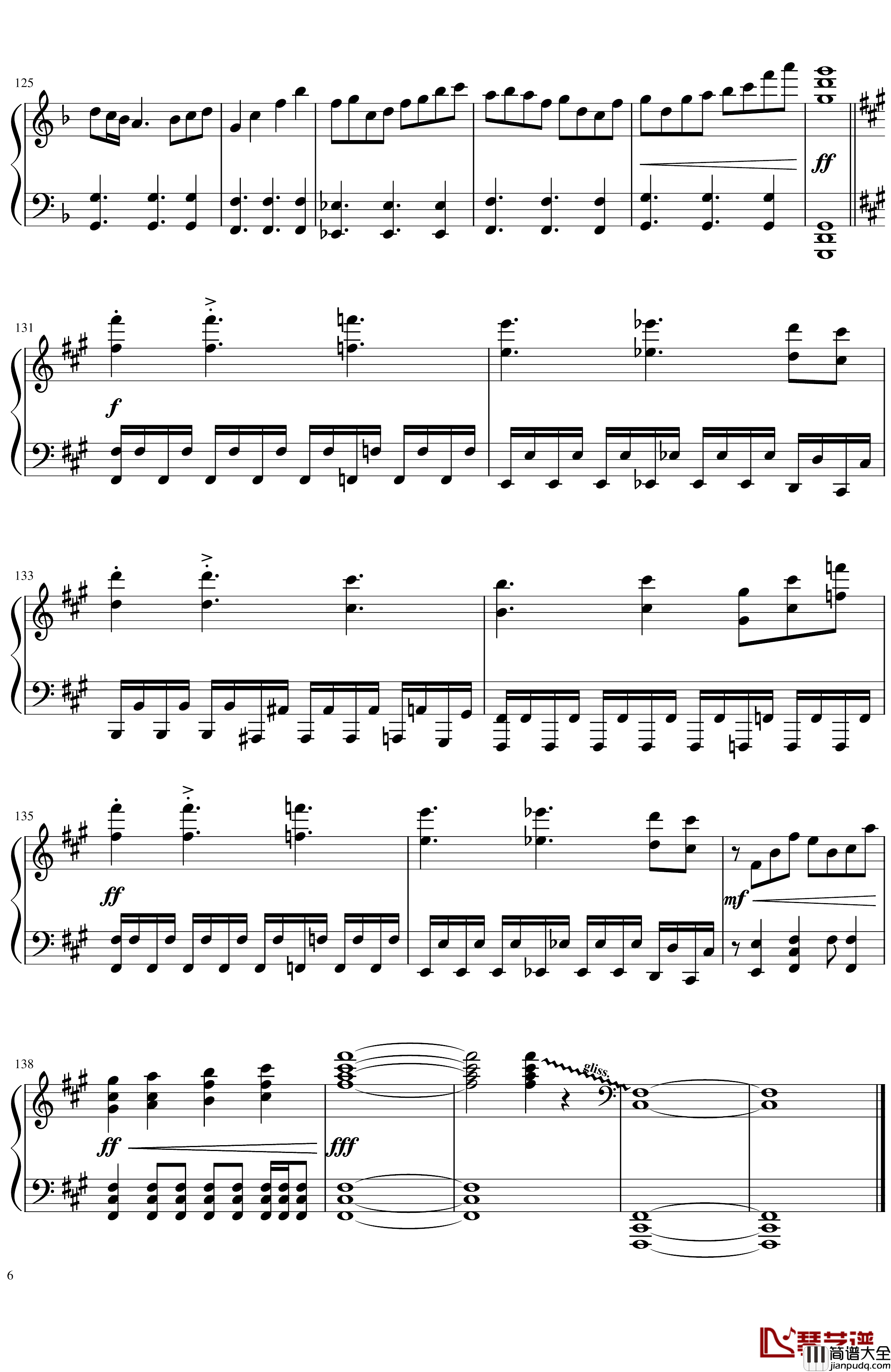 ソロモンの白椿钢琴谱_交响乐转钢琴版_碧蓝航线