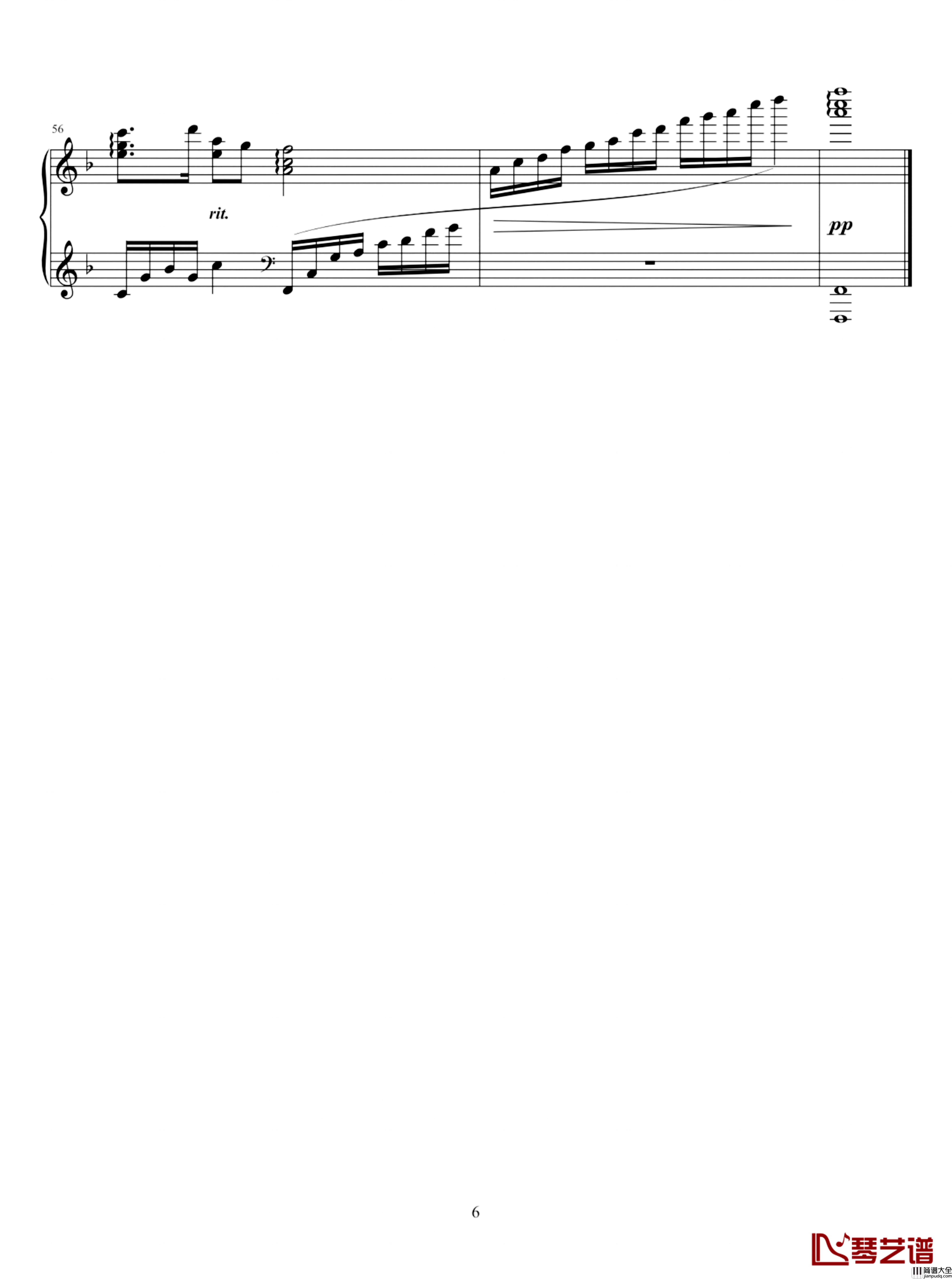 一条大河钢琴谱_完美独奏版_我的祖国