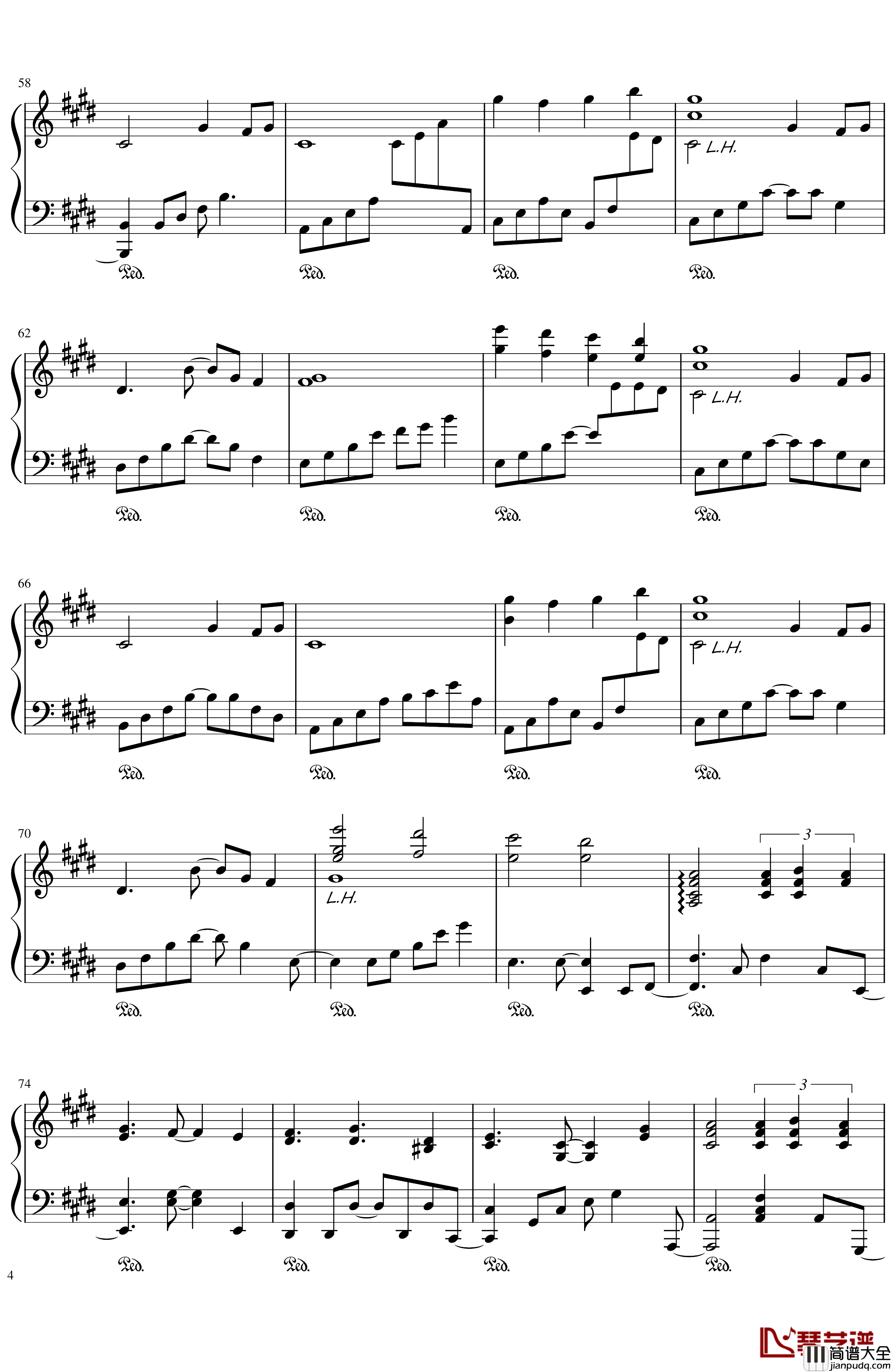 懐かしき東方の血～Old_World钢琴谱_东方永夜抄_东方project