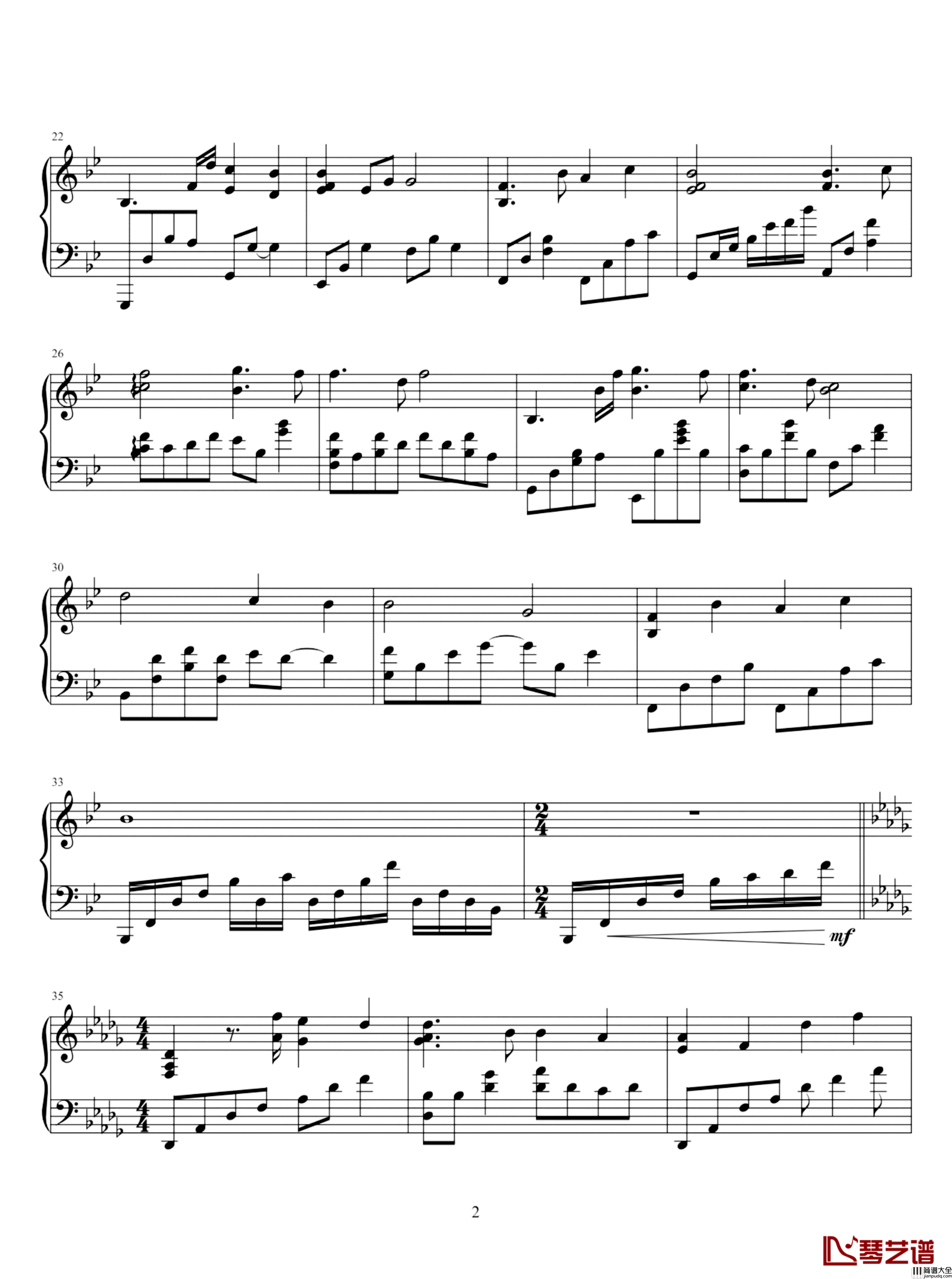 Nearer_My_God_to_Thee钢琴谱_泰坦尼克