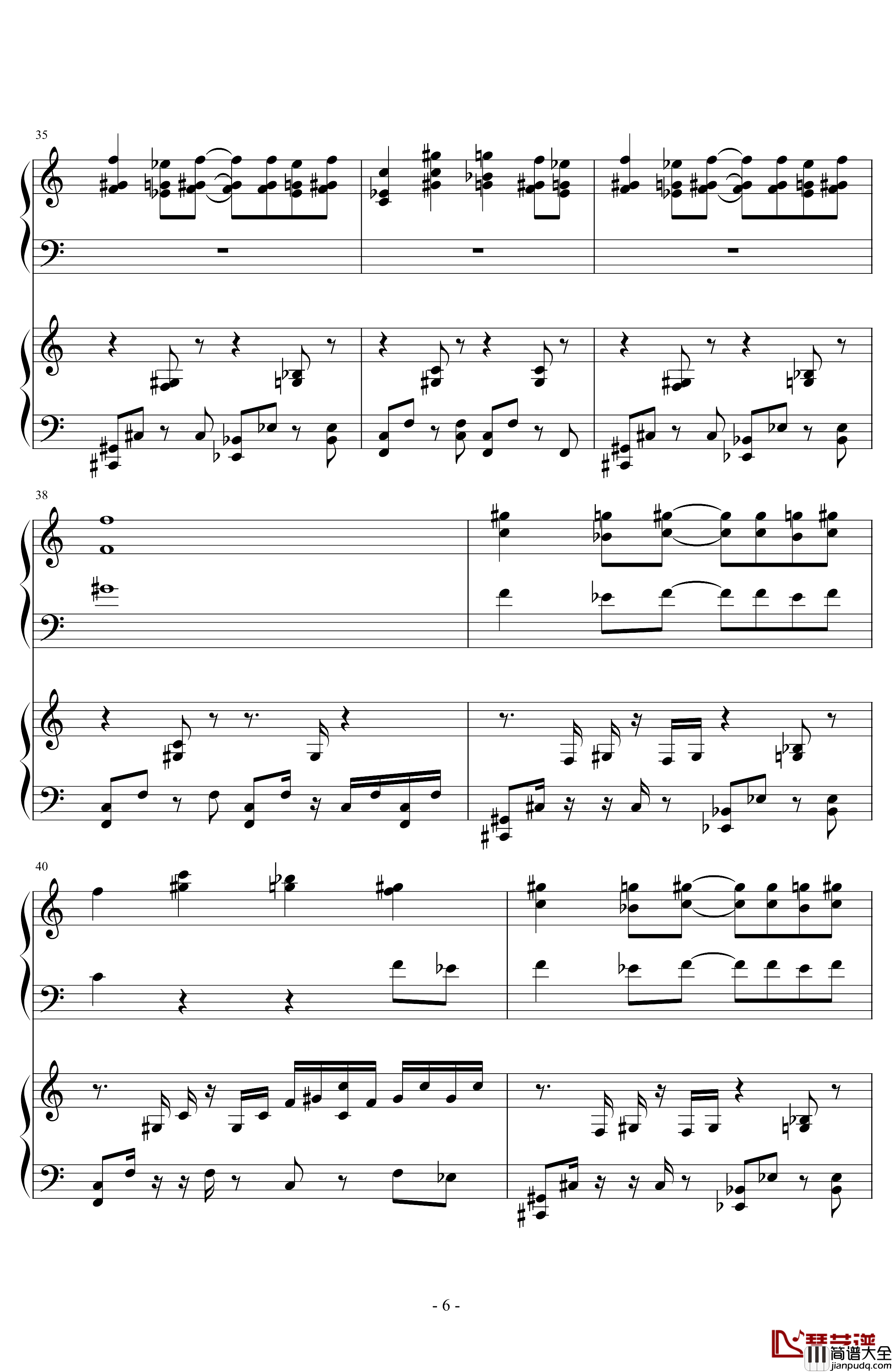 六年目的夜樱Memory_Of_Sakura钢琴谱_东方曲再编