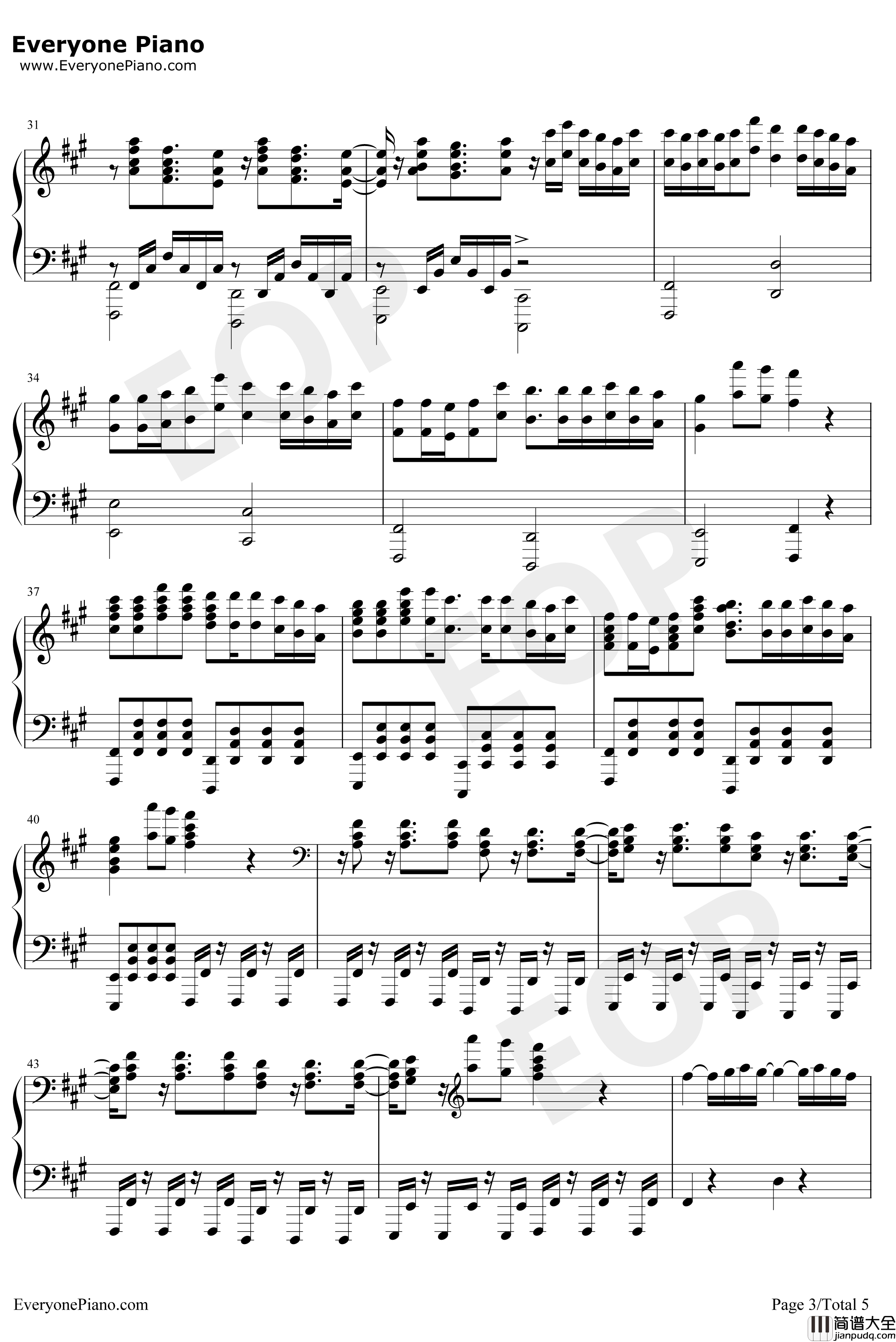 Lily钢琴谱_AlanWalkerK_391EmelieHollow