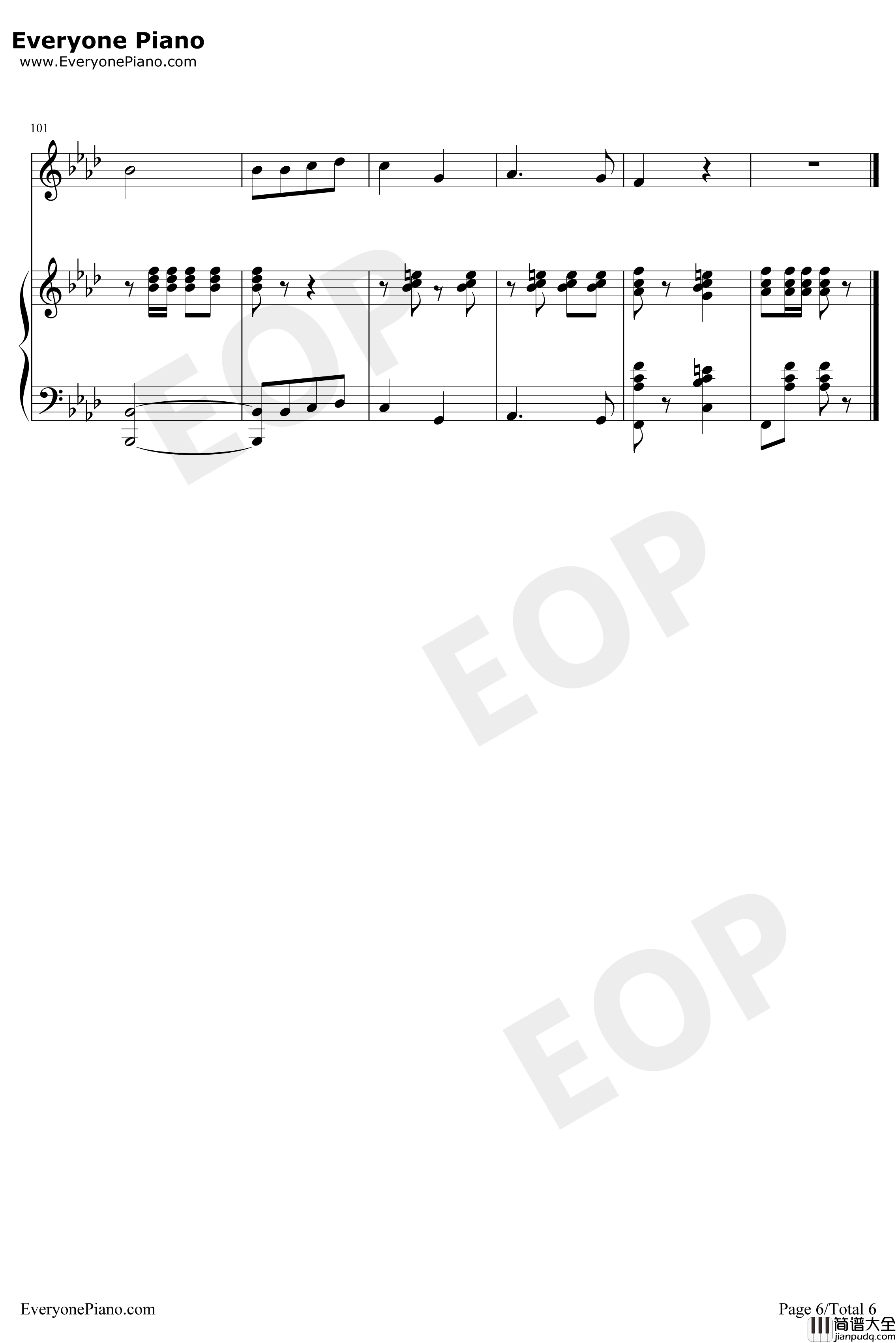 斯拉夫女人的告别钢琴谱_瓦西里·伊万诺维奇·阿加普金