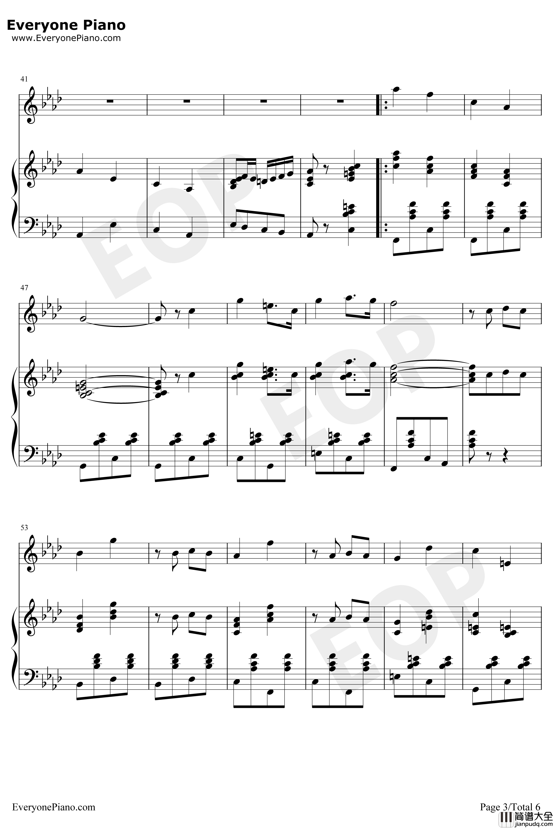 斯拉夫女人的告别钢琴谱_瓦西里·伊万诺维奇·阿加普金