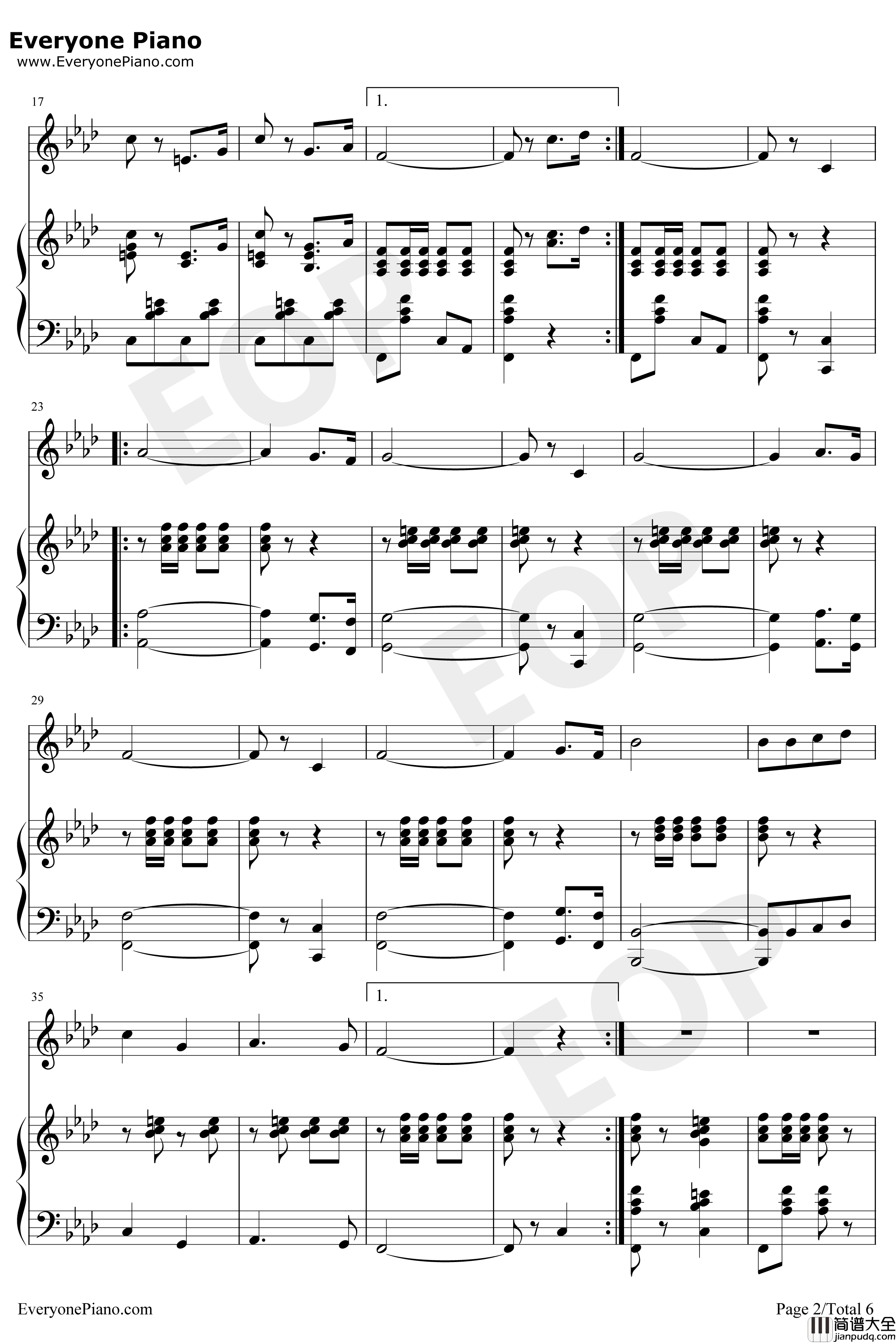 斯拉夫女人的告别钢琴谱_瓦西里·伊万诺维奇·阿加普金