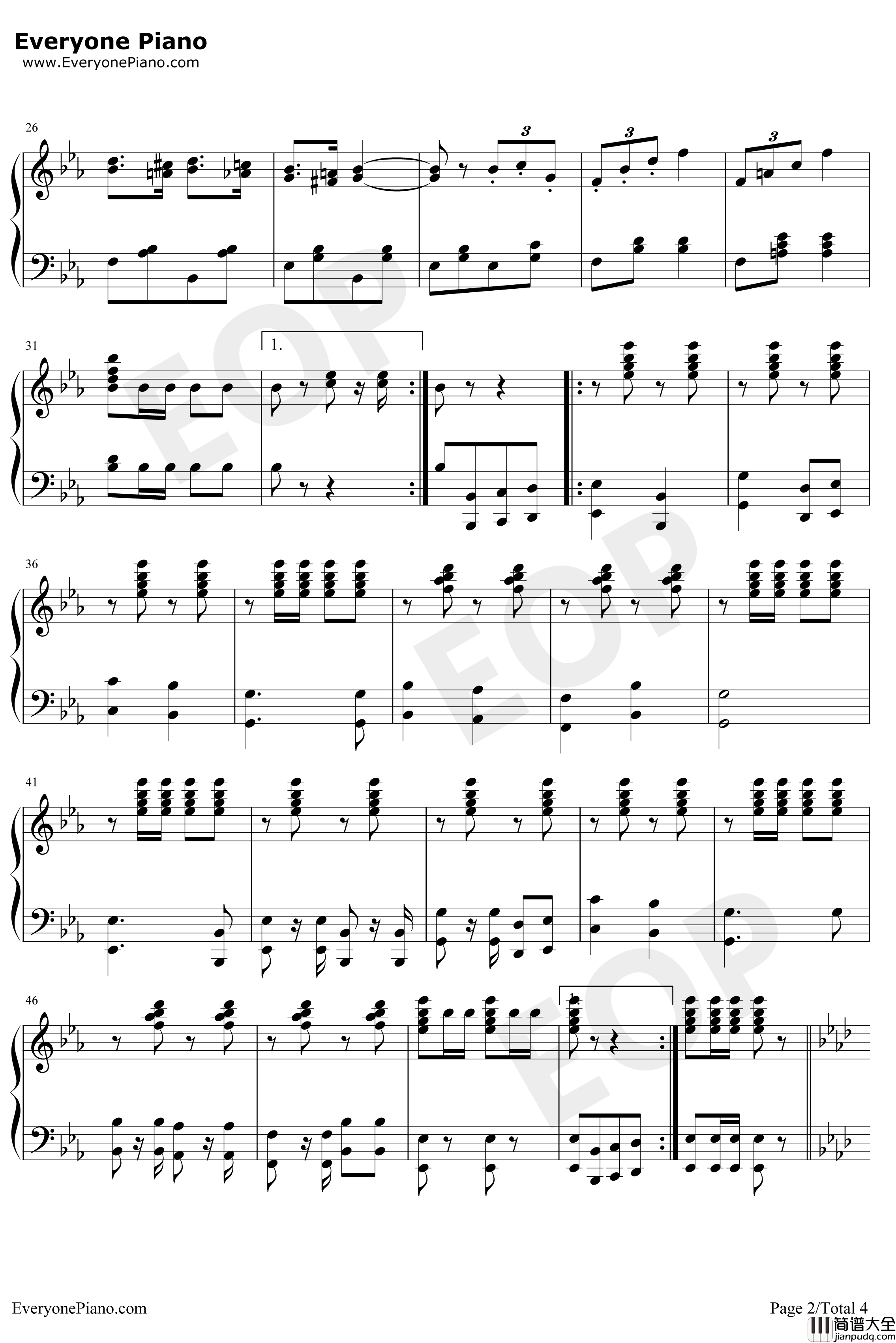 双头鹰进行曲钢琴谱_瓦格纳