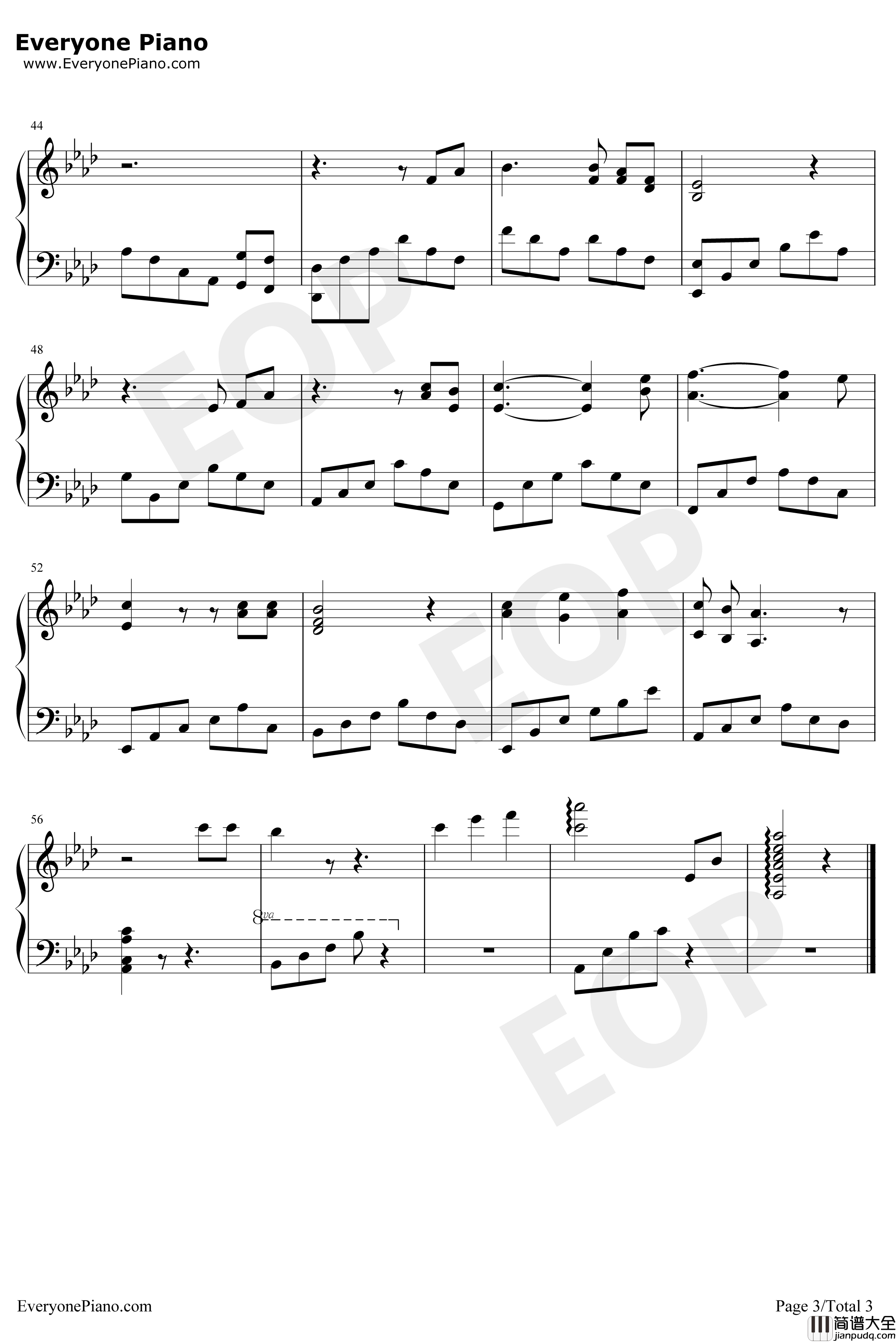 孤身走我路钢琴谱_梅艳芳