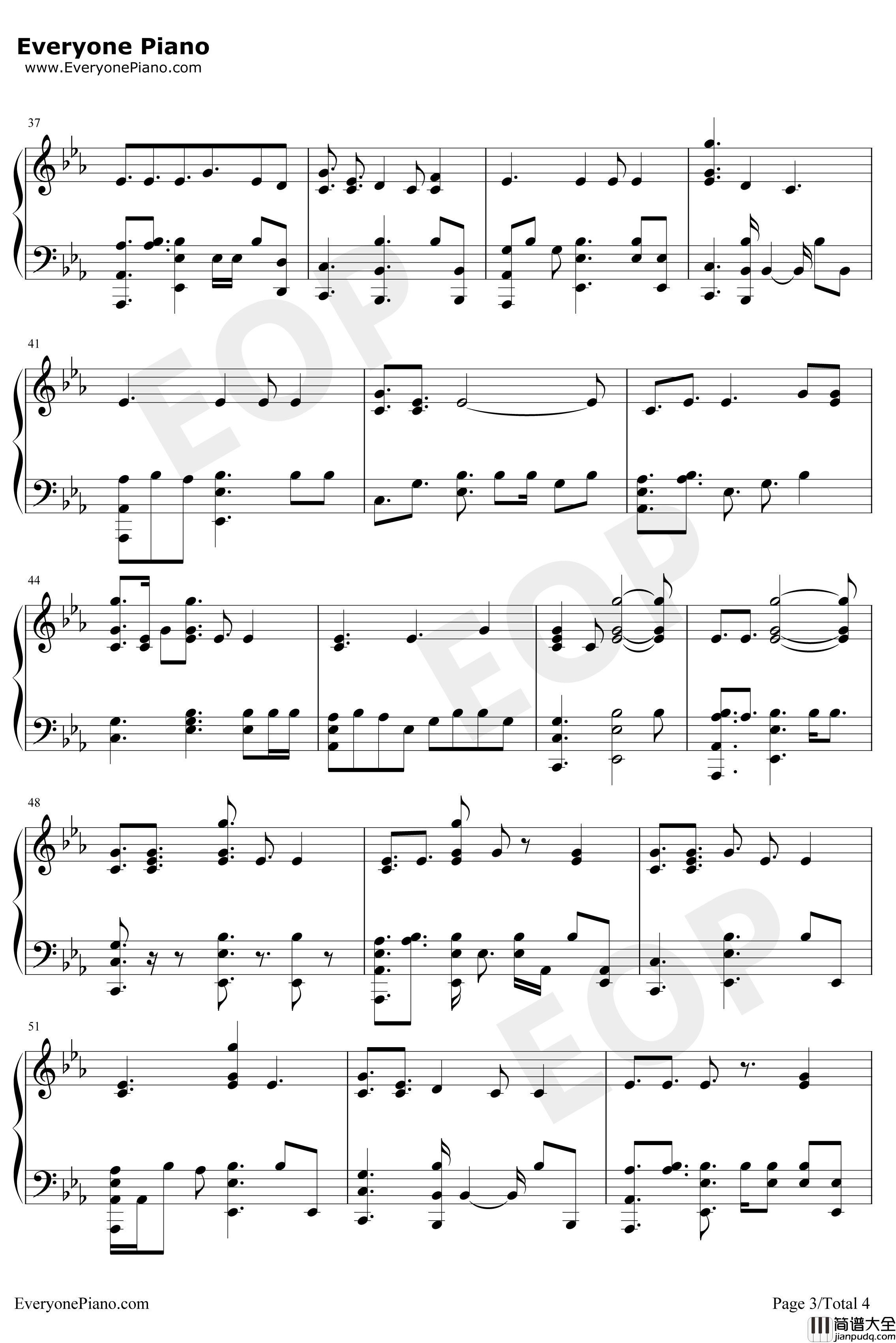 NoPlace钢琴谱_BackstreetBoys