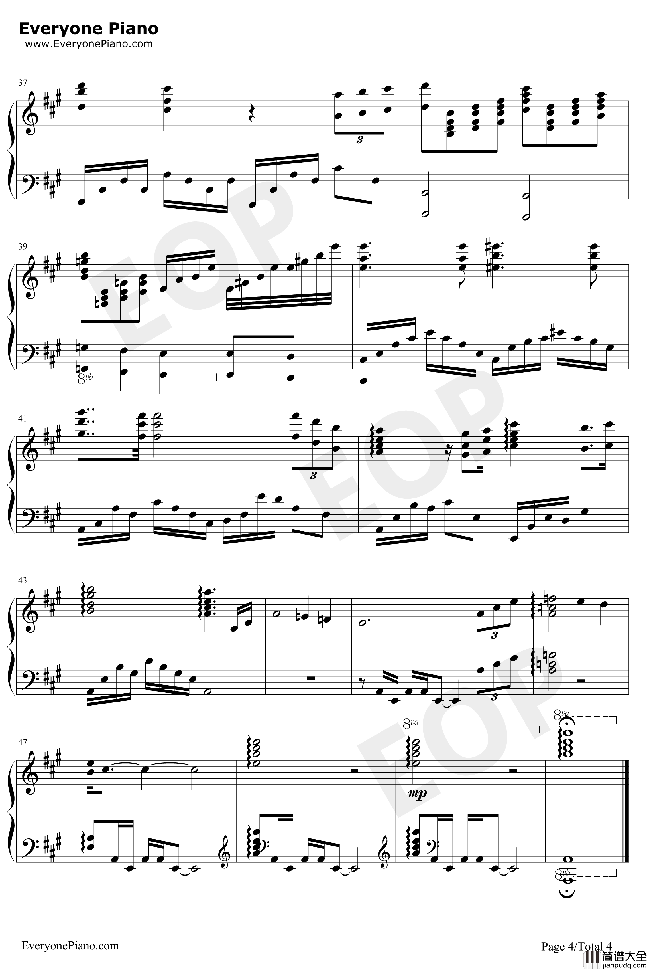 蓝色的呼唤钢琴谱_理查德克莱德曼