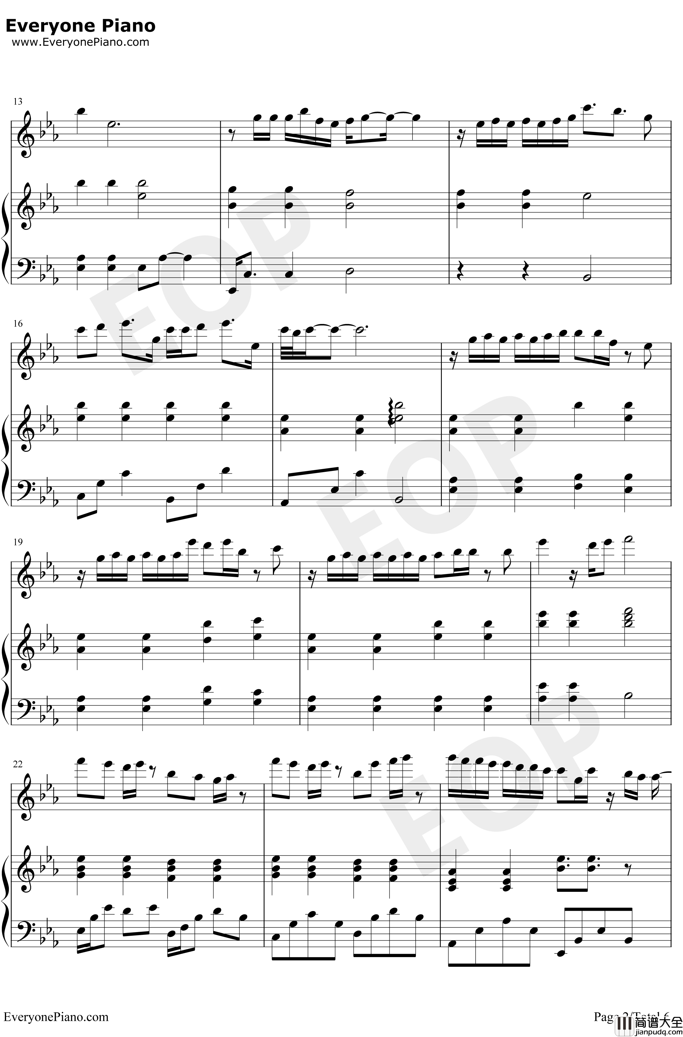 只对你说钢琴谱_林俊杰