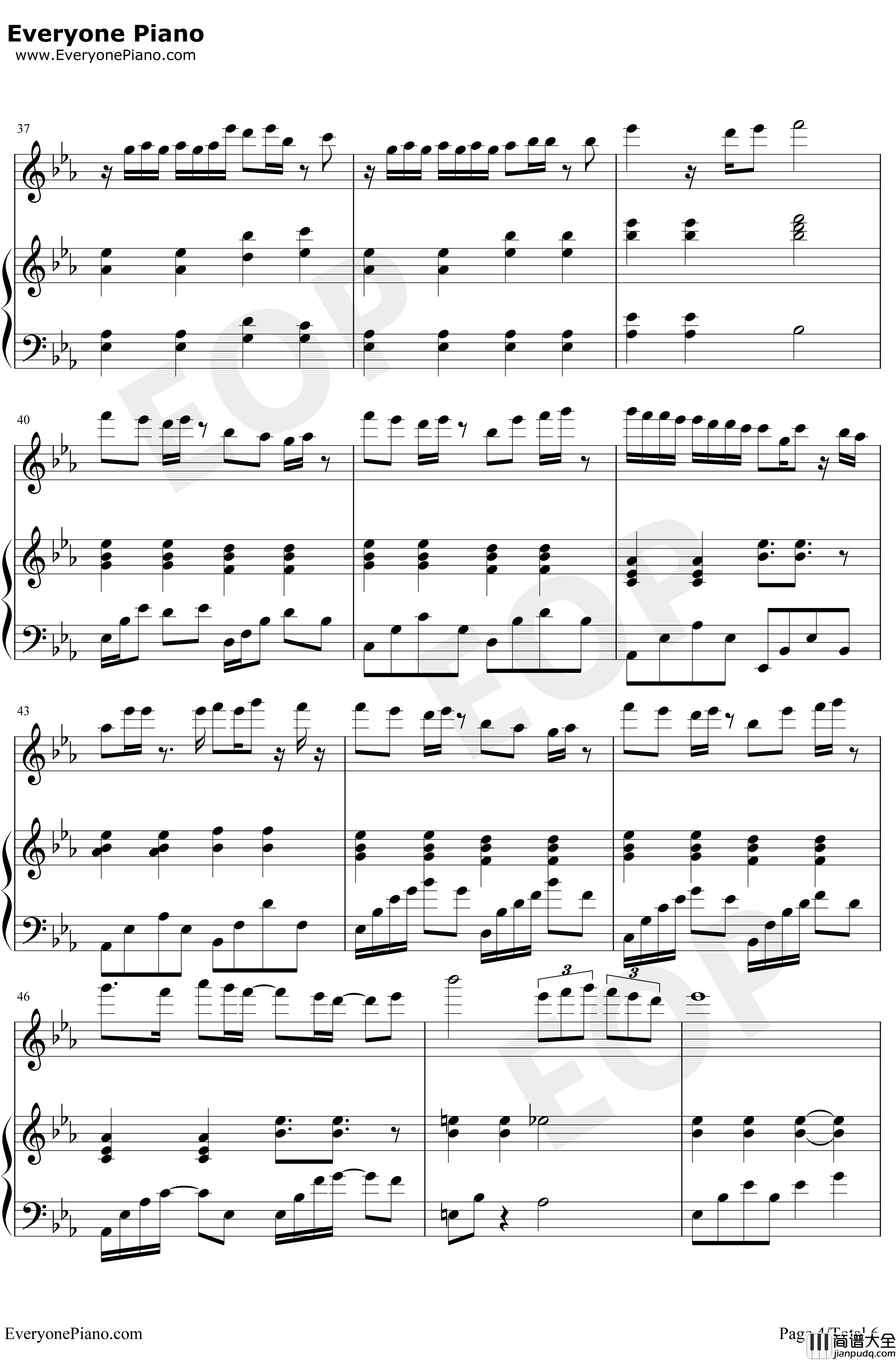 只对你说钢琴谱_林俊杰