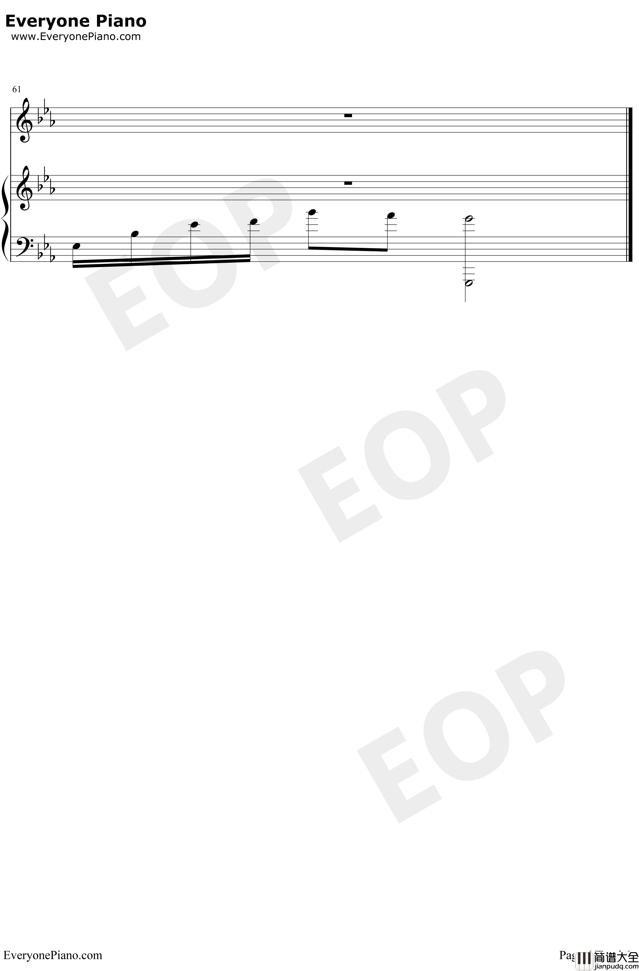 只对你说钢琴谱_林俊杰