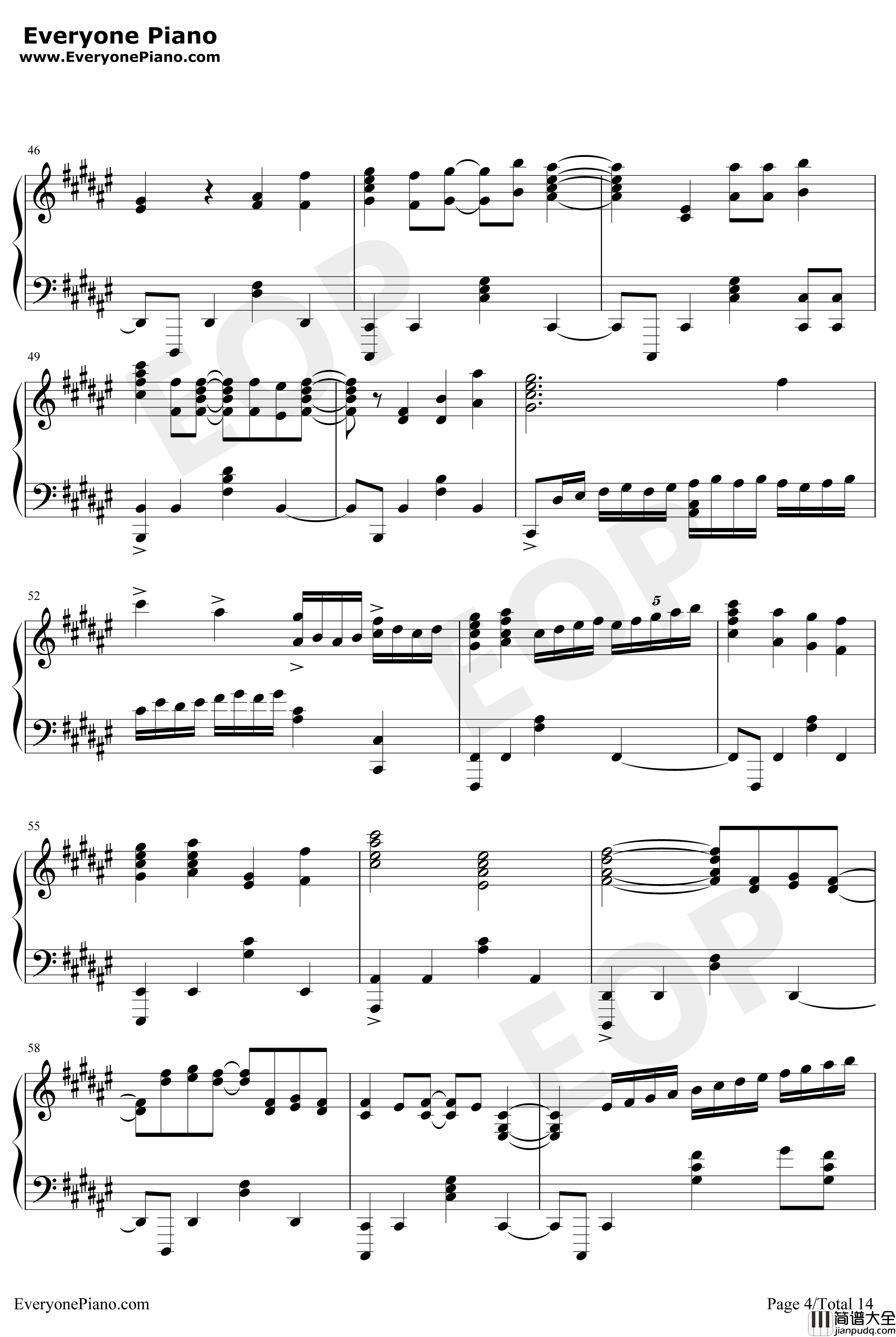 きみの名前钢琴谱_藤川千爱_盾之勇者成名录ED