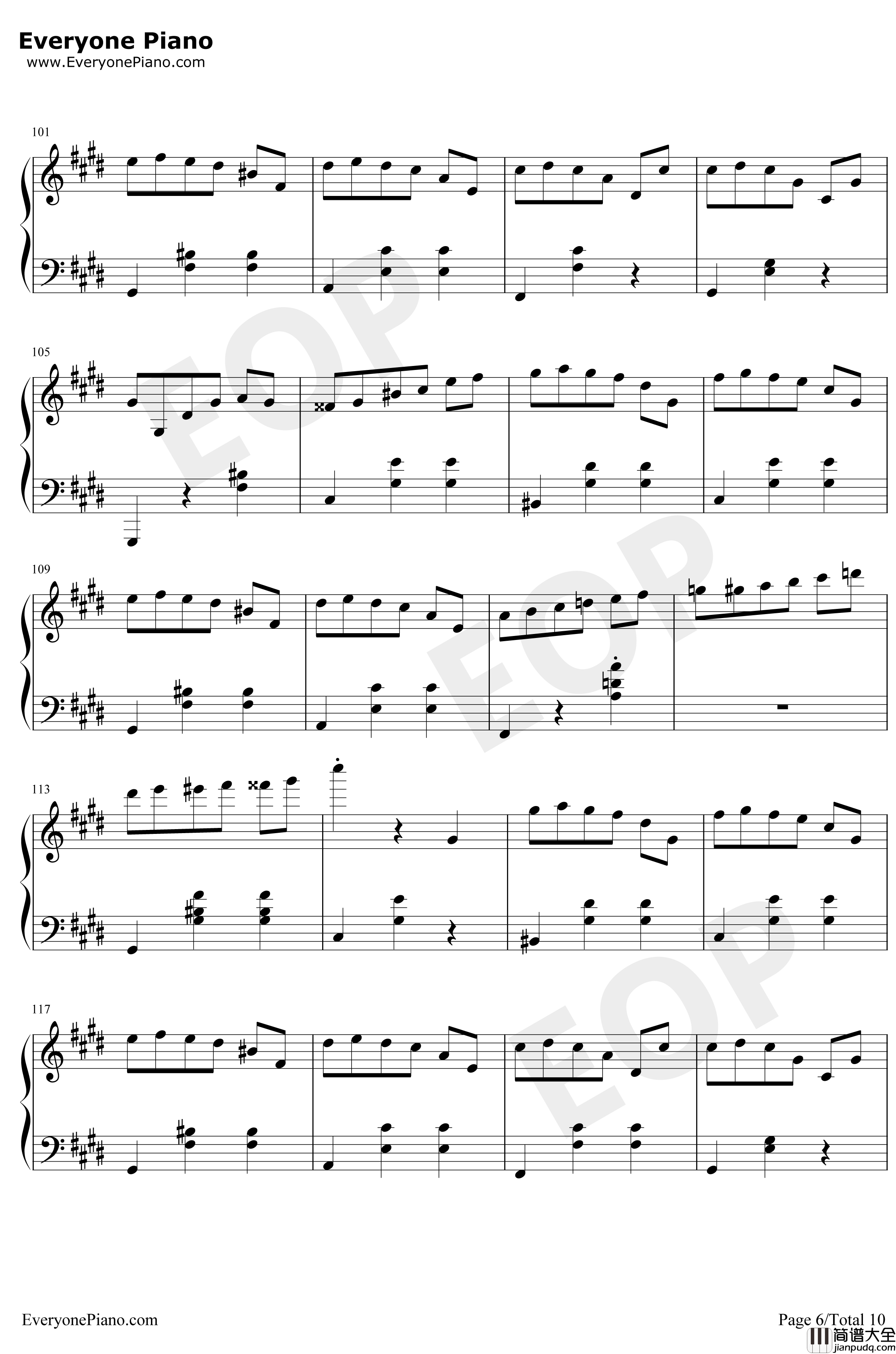 升C小调圆舞曲钢琴谱_肖邦