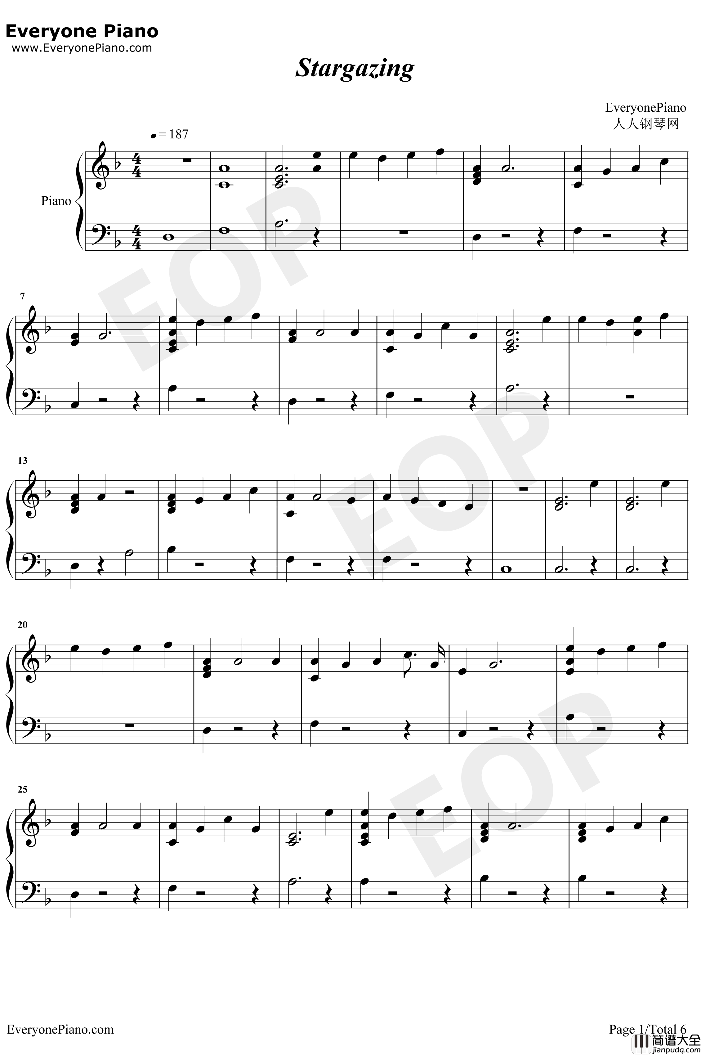 Stargazing钢琴谱_Kygo_Kygo