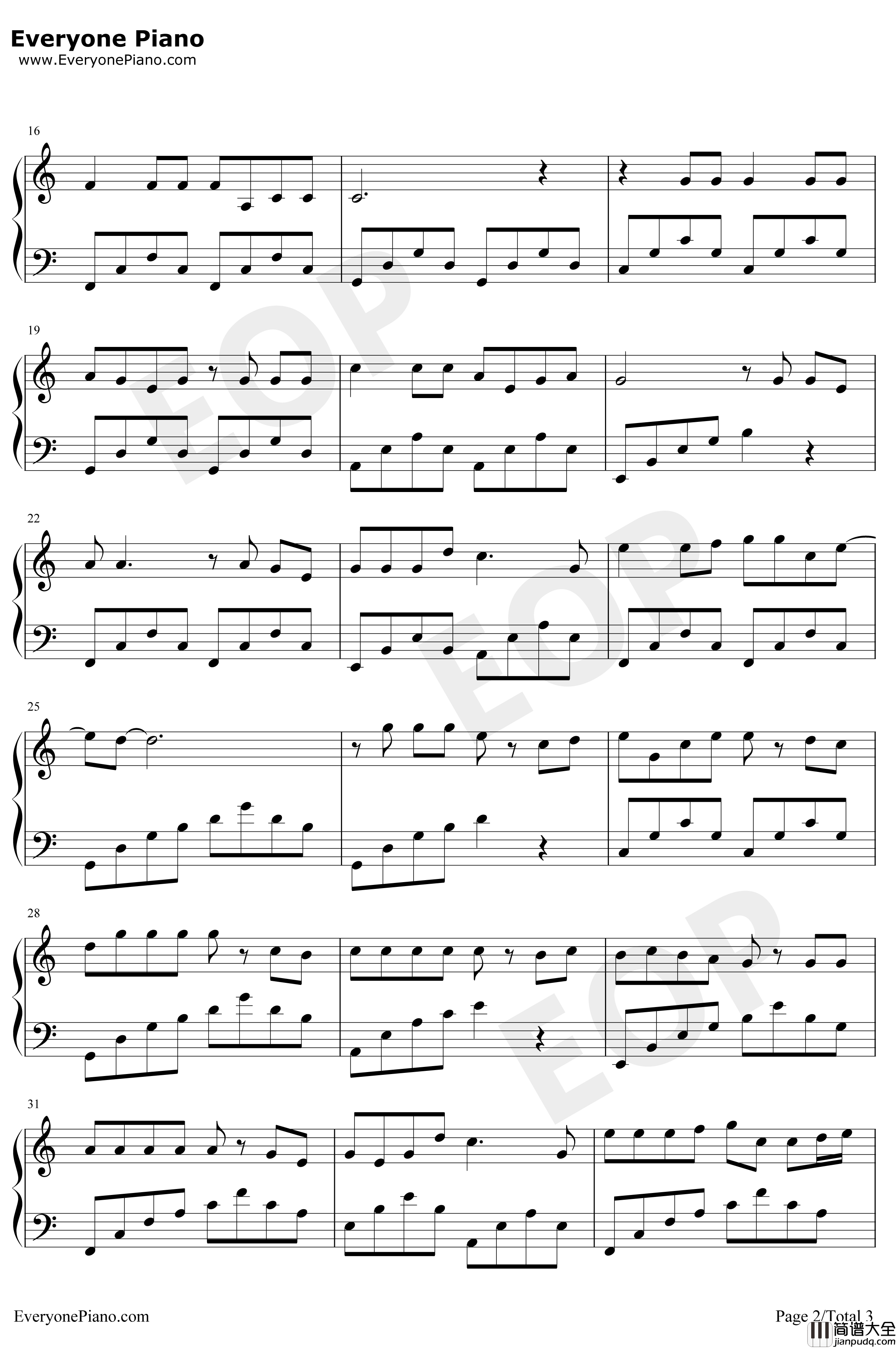 学猫叫钢琴谱_小潘潘小峰峰_C调_极简好听_我们一起学猫叫一起喵喵喵喵喵