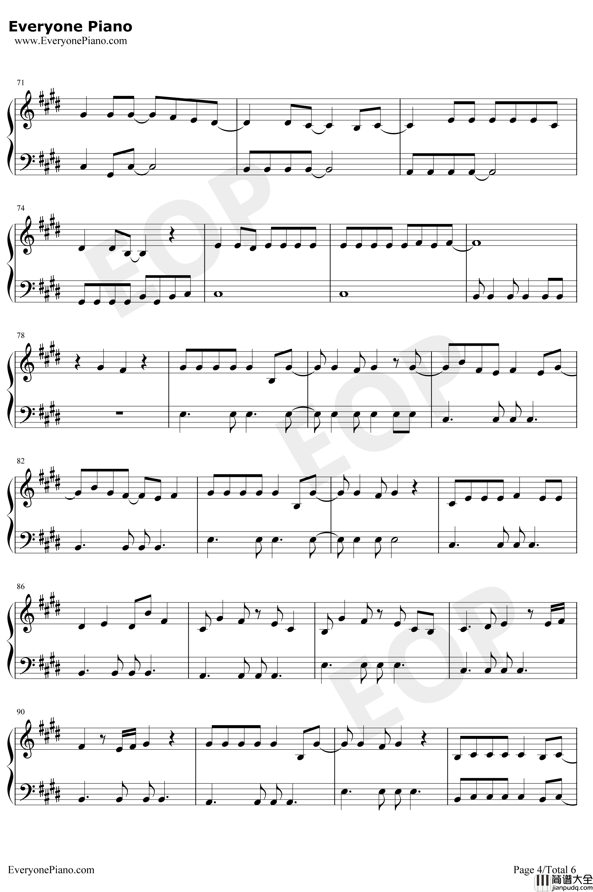 ガラスを割れ钢琴谱_欅坂46_打破玻璃