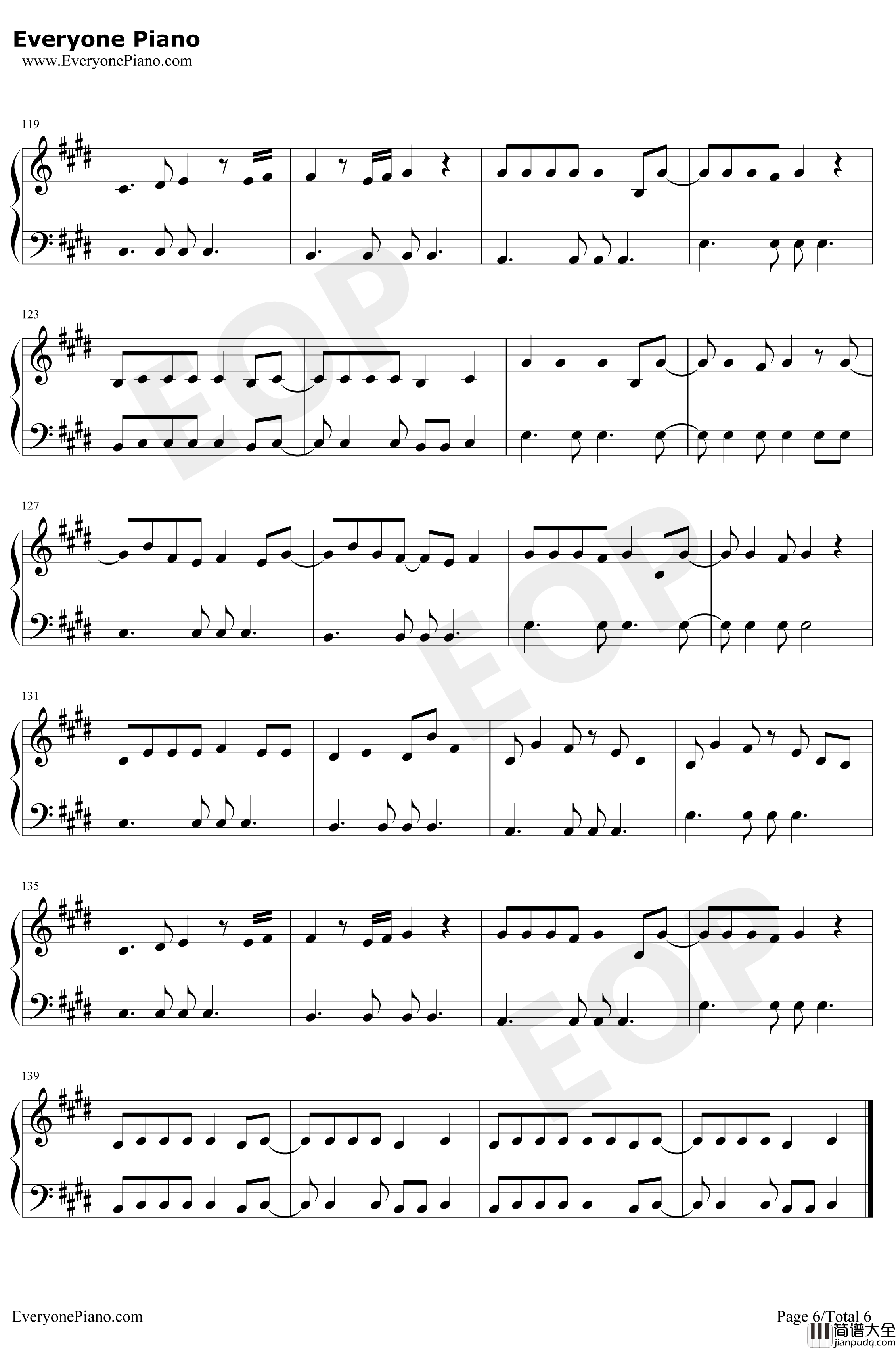 ガラスを割れ钢琴谱_欅坂46_打破玻璃