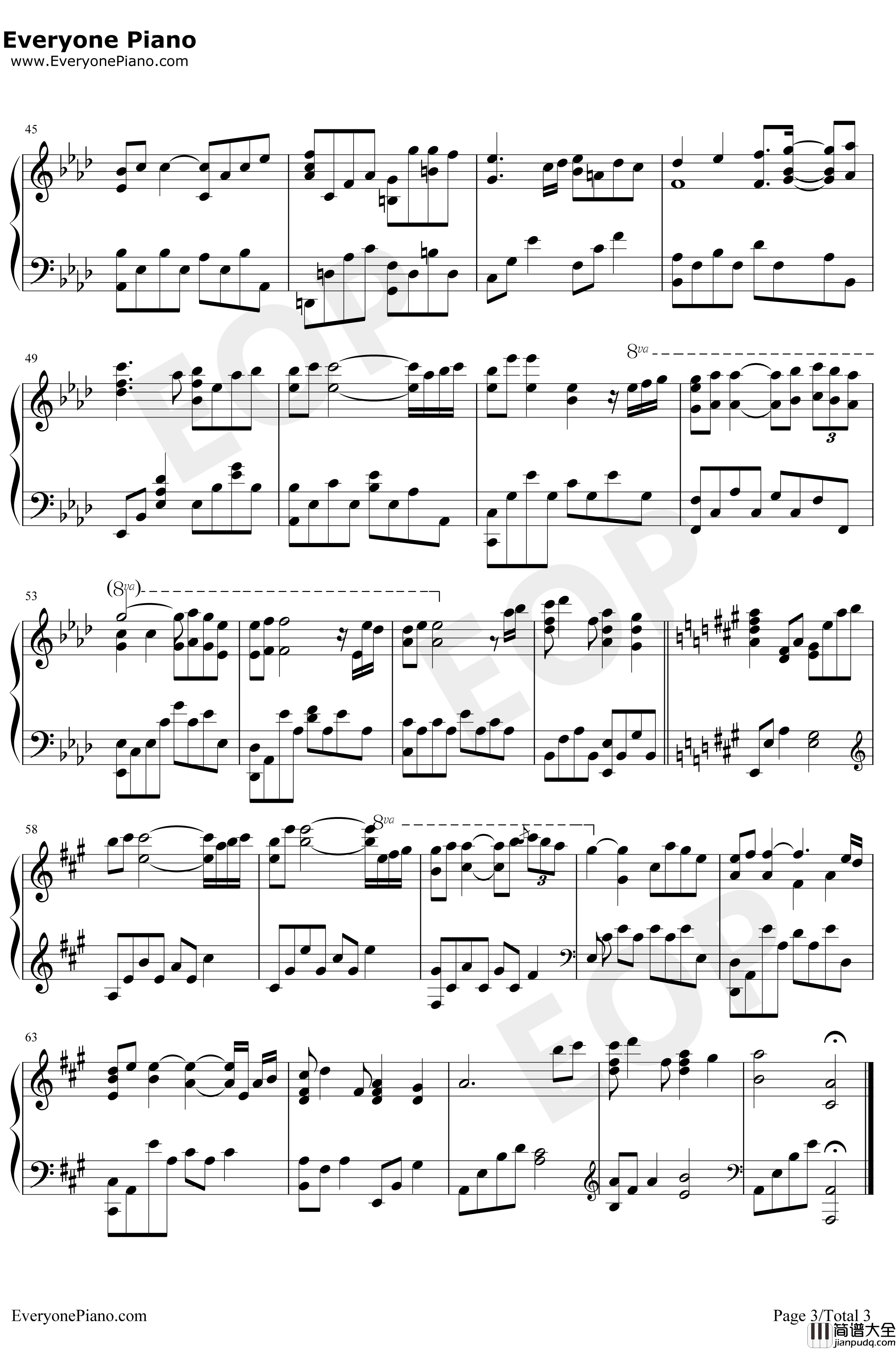 Kiss_The_Rain原版钢琴谱_李闰珉Yiruma_李闰珉