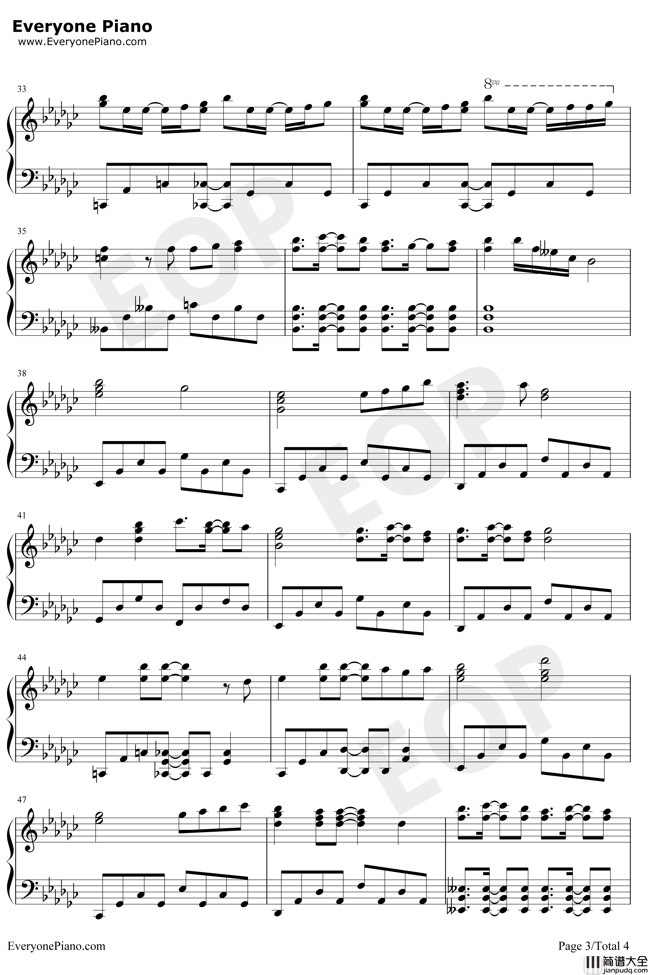 DEAREST_DROP钢琴谱_田所梓_末日时在做什么有没有空可以来拯救吗OP