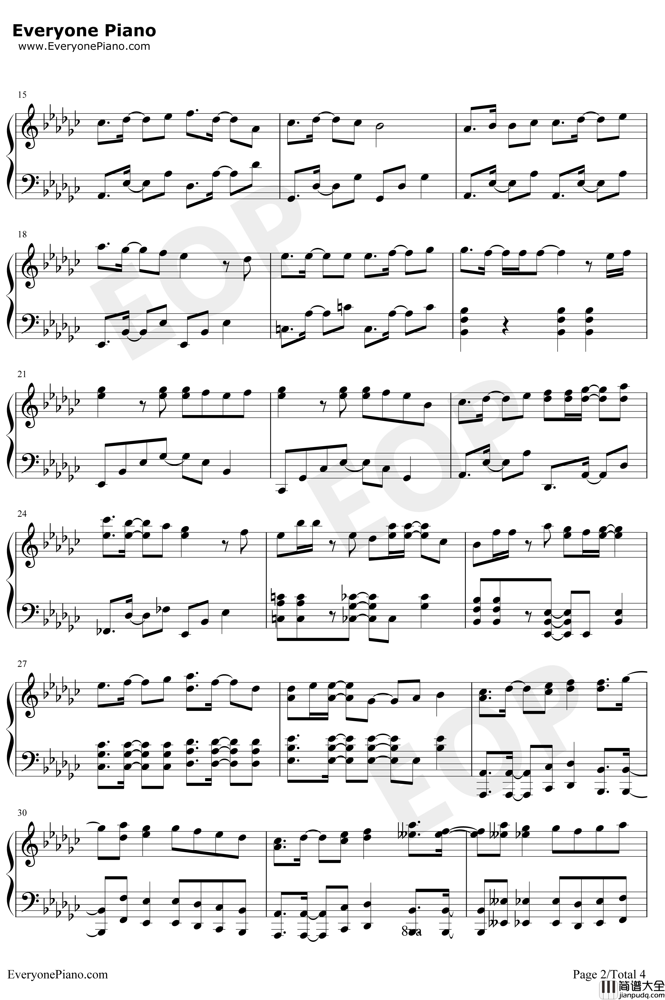 DEAREST_DROP钢琴谱_田所梓_末日时在做什么有没有空可以来拯救吗OP